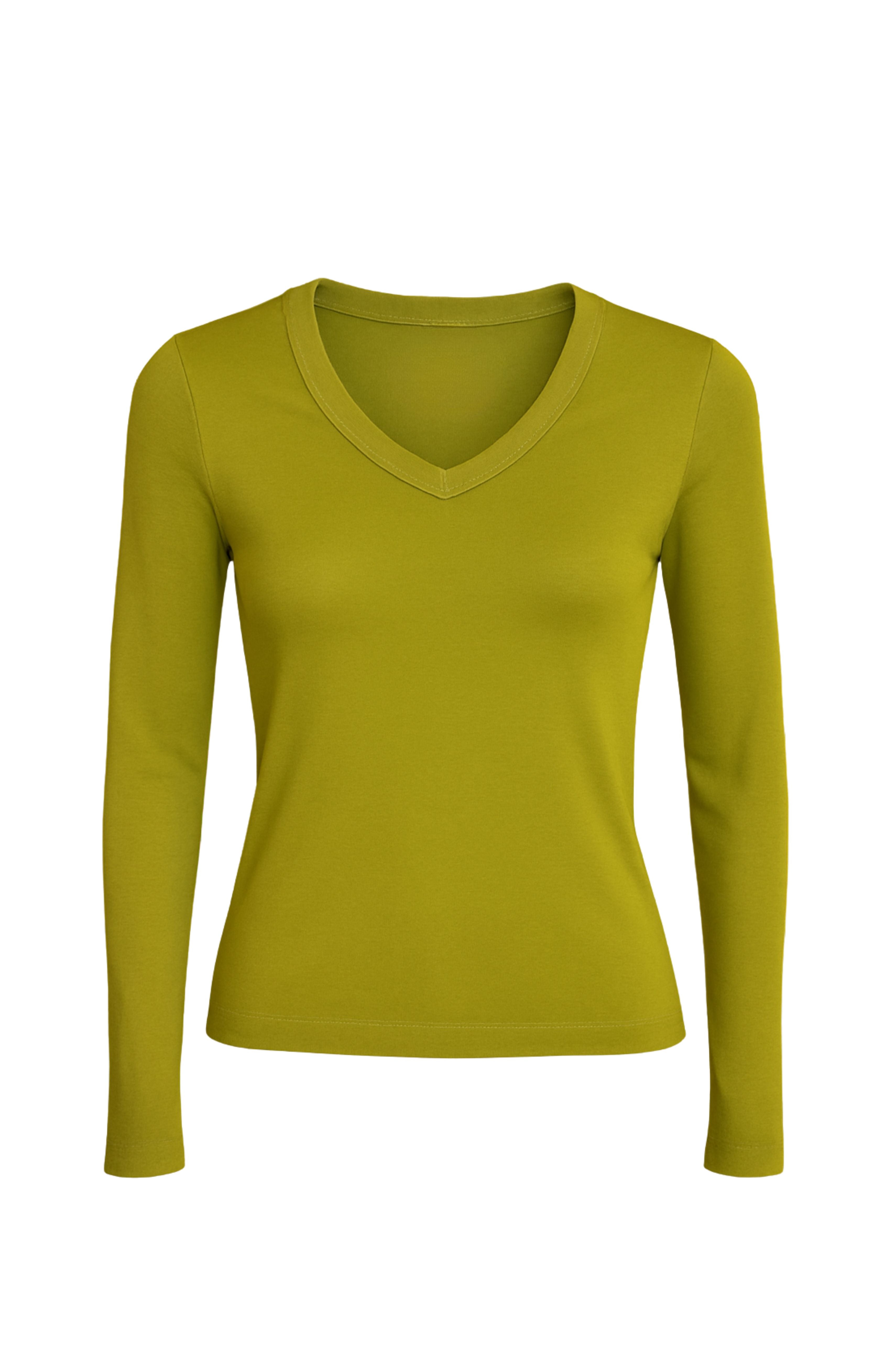 Jill Long Sleeve Tee in Pickle