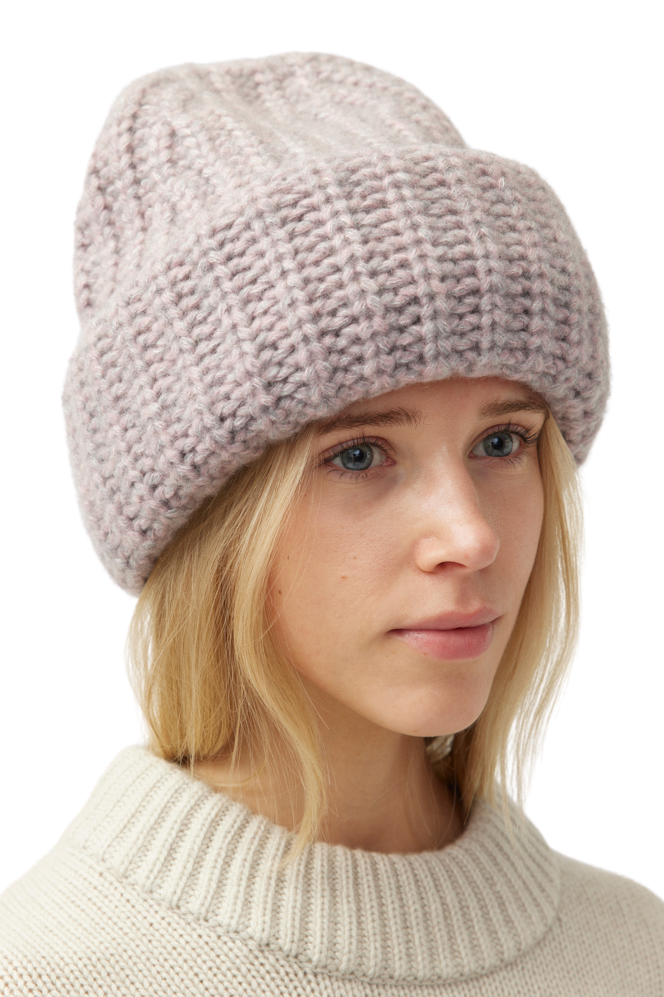 LISA YANG Becka Soft Pink Beanie