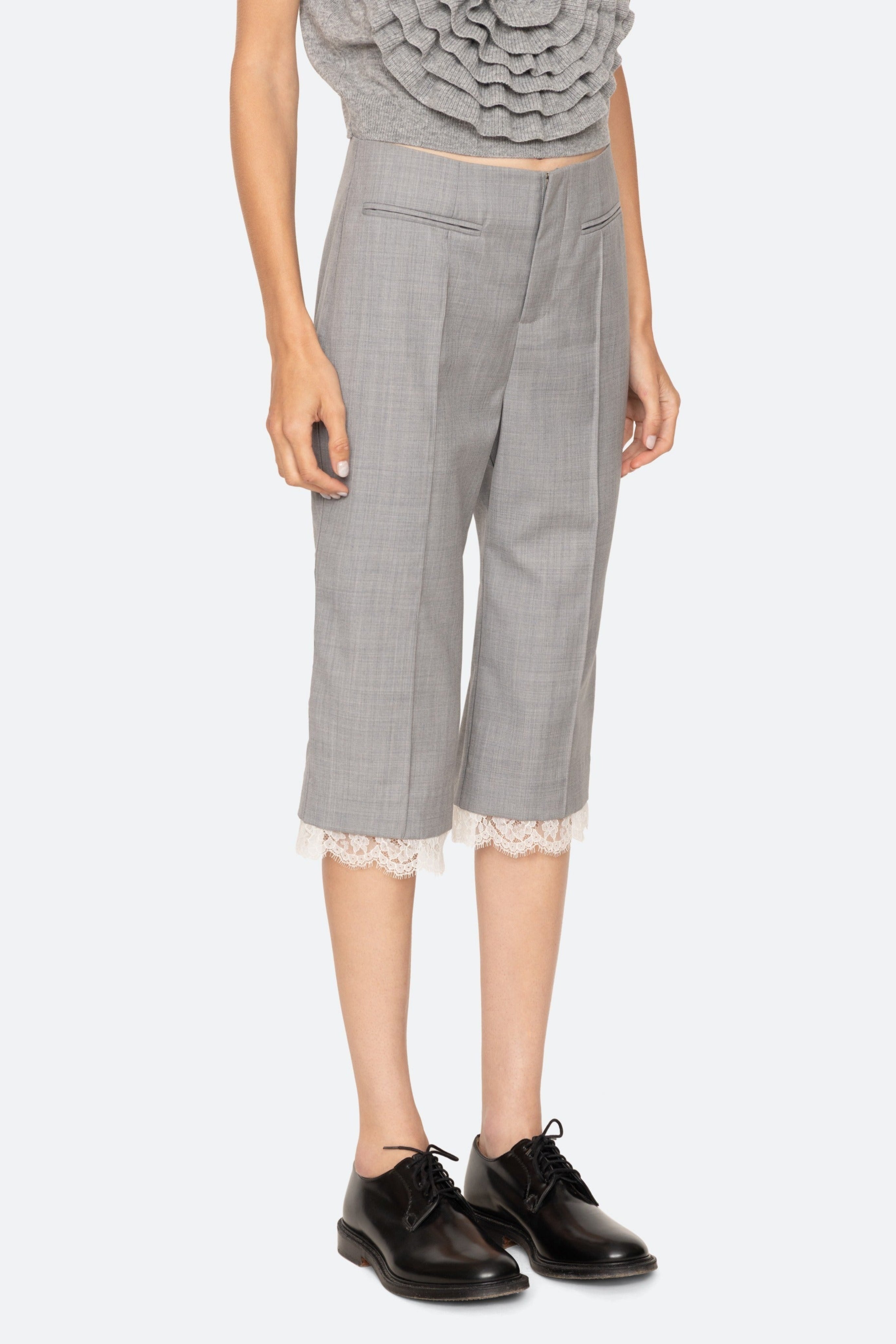 FIORA TROPICAL WOOL CAPRI PANTS (D1)