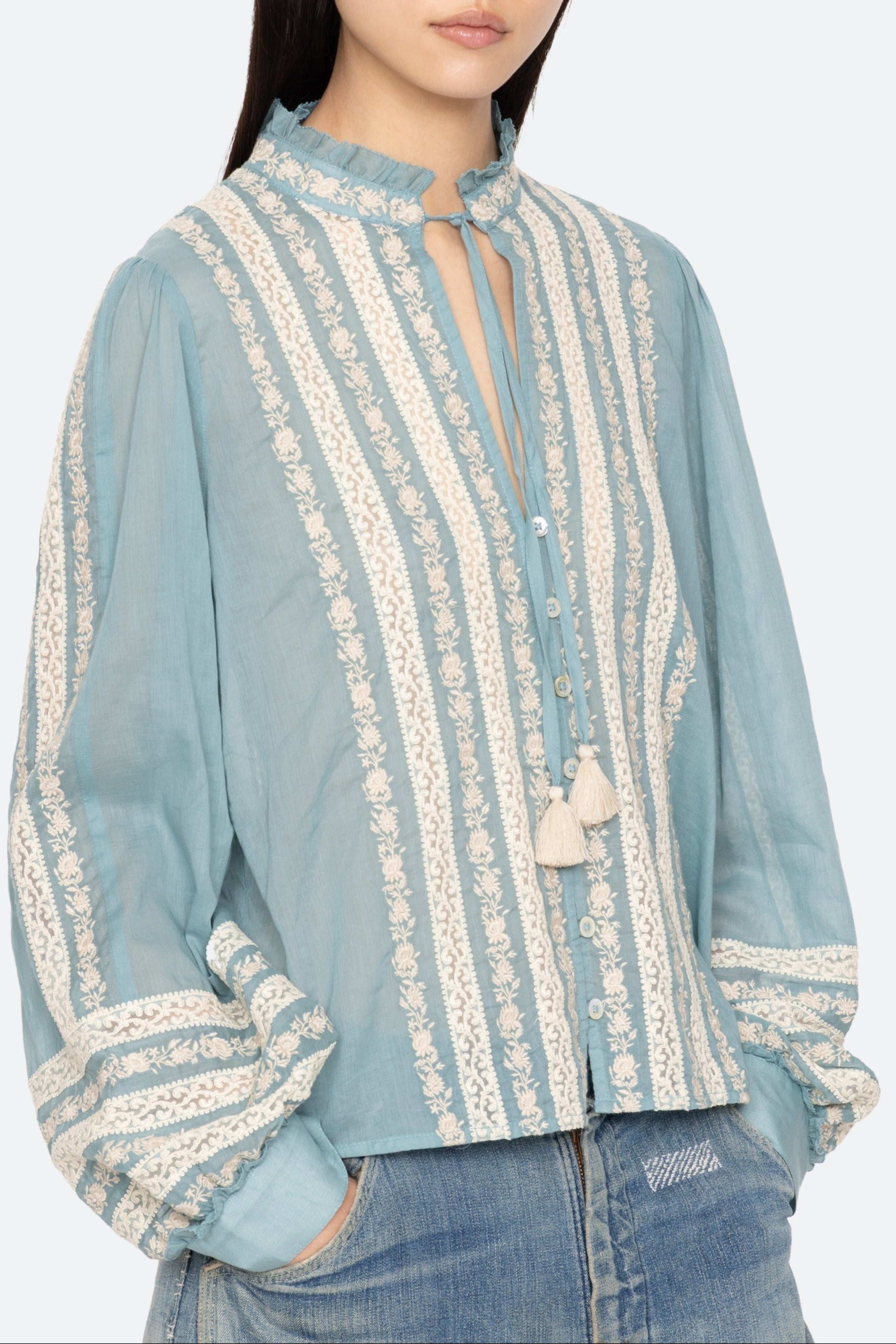 KIRSTEN PRINT L/SLV TOP (D2)