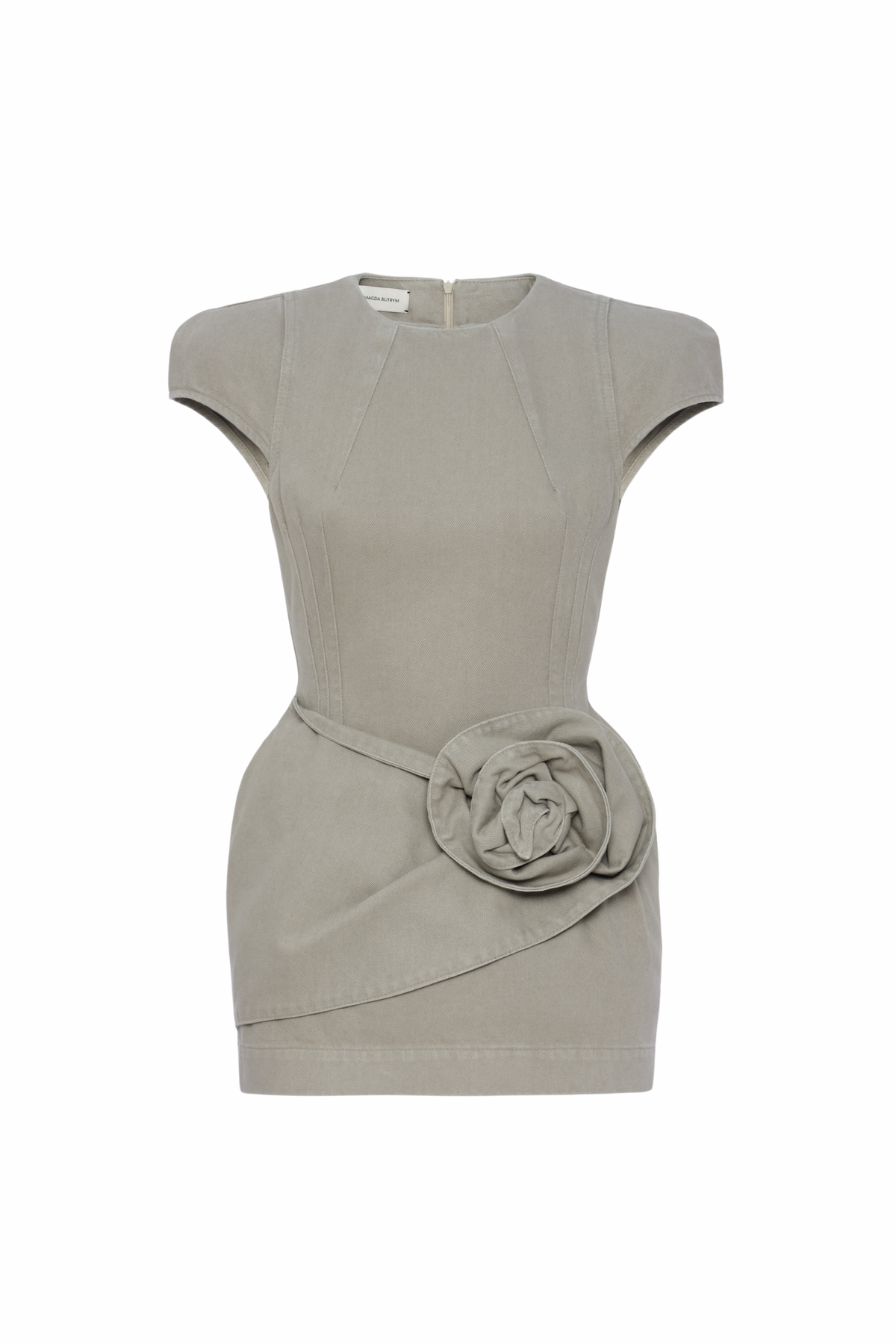 Denim Mini Dress - Beige
