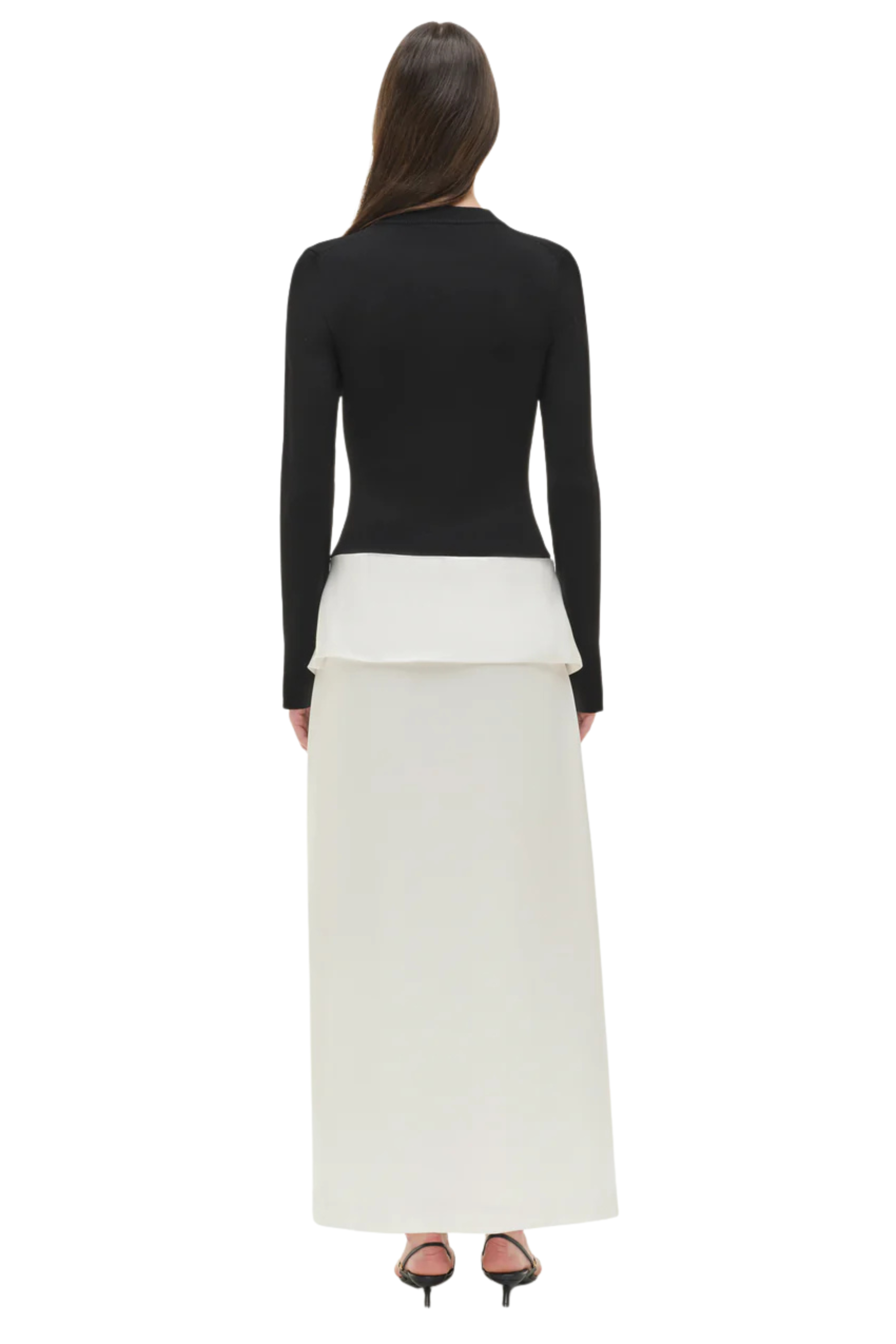 Ornella Knit Satin Midi Dress