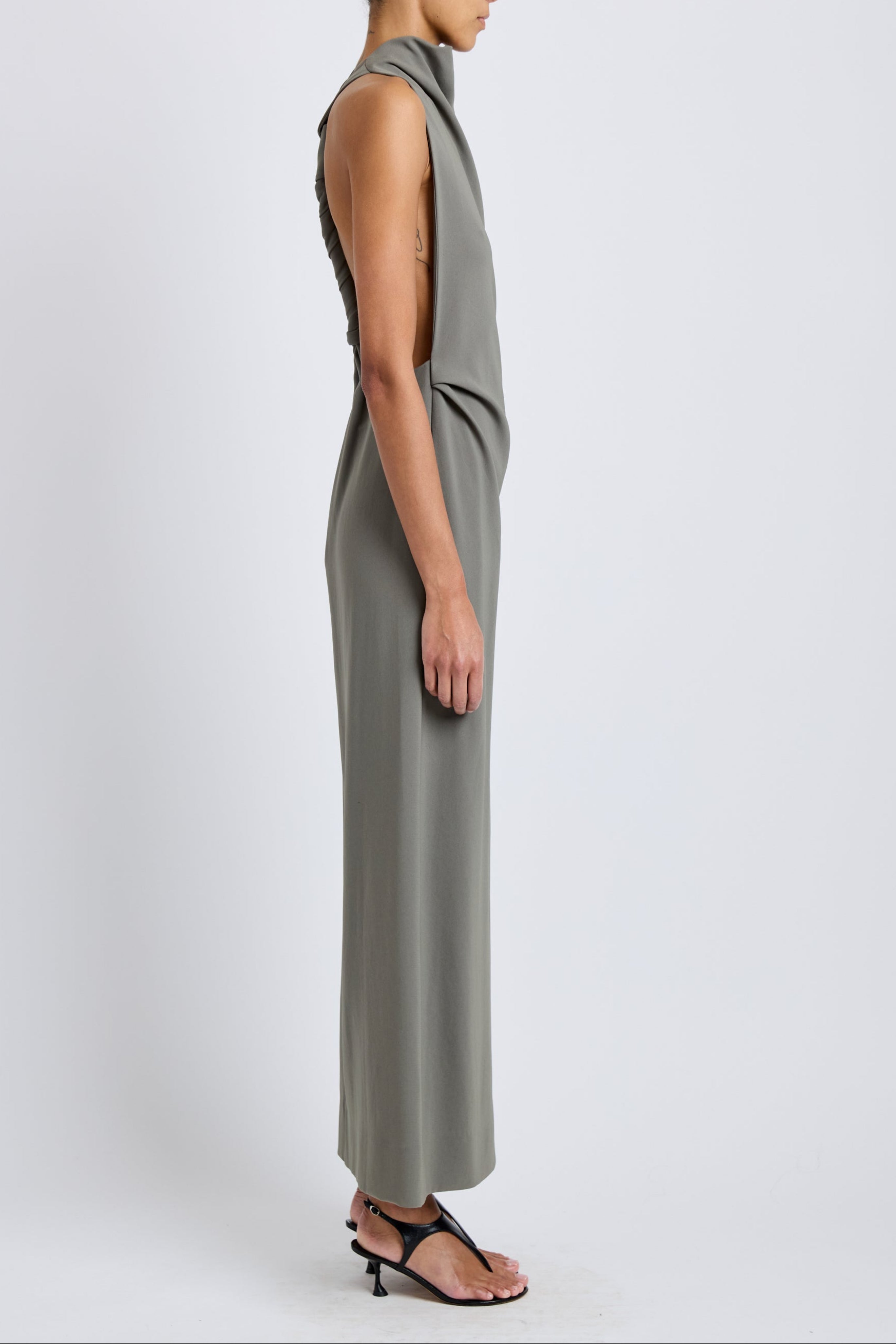 Selena Dress in Matte Double Crepe