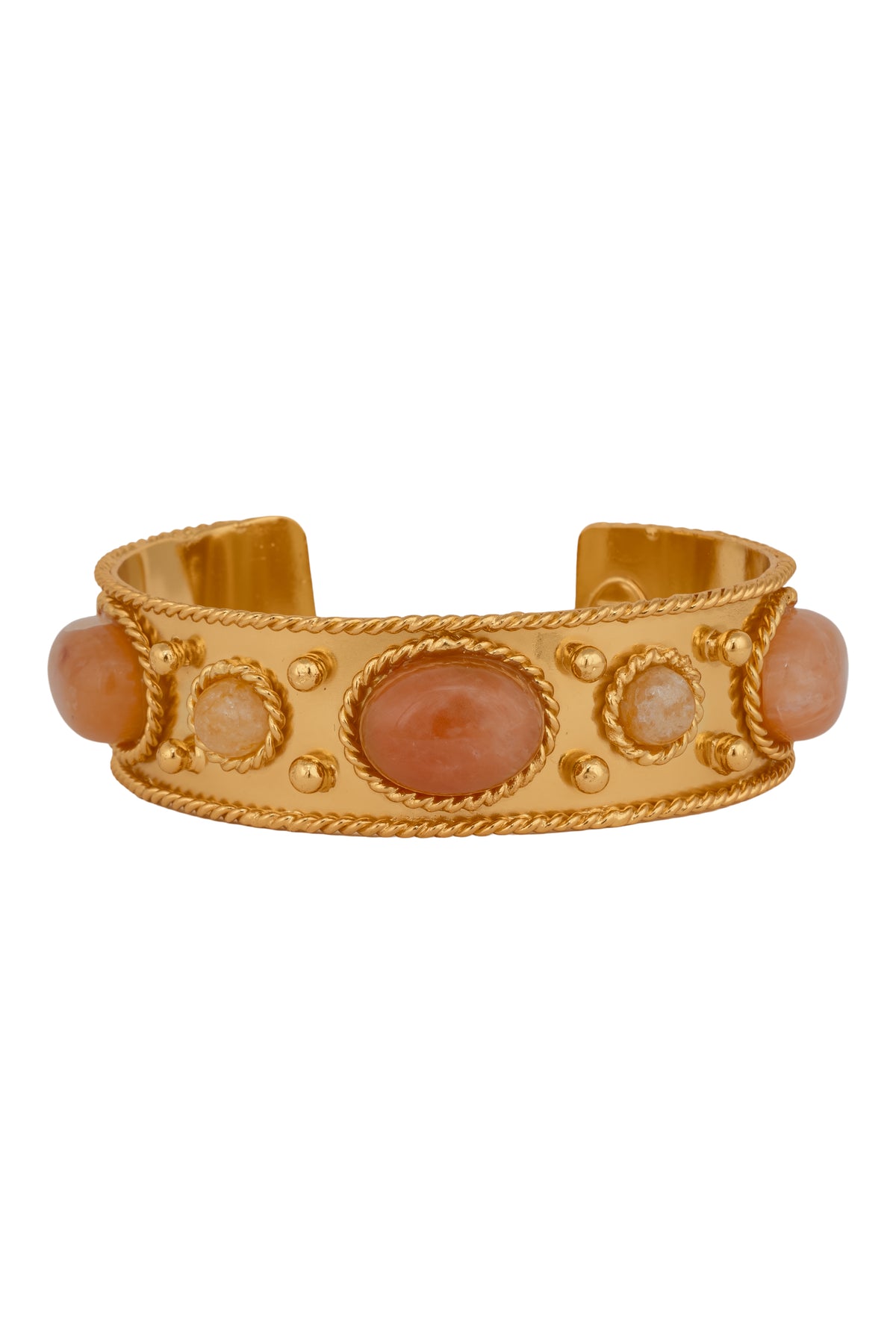 Byzantin Twisted Bracelet - Angel Skin/Yellow Onyx