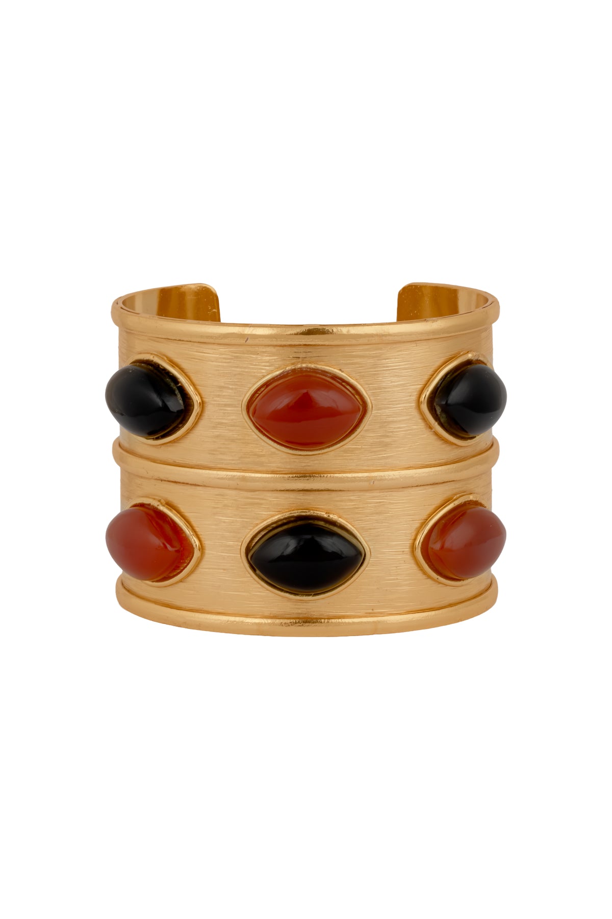 Marquise Cuff - Cornaline/Black Onyx
