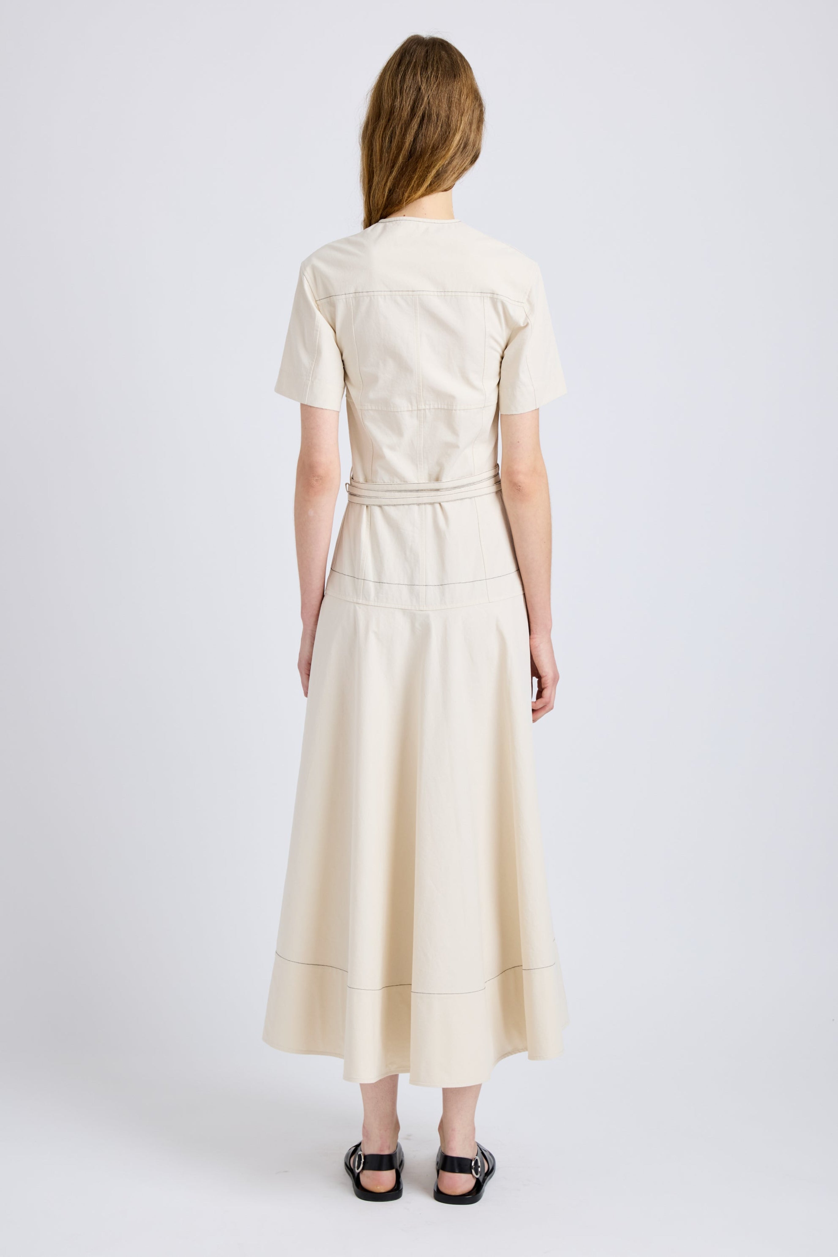 Elizabeth Dress in Solid Cotton Linen