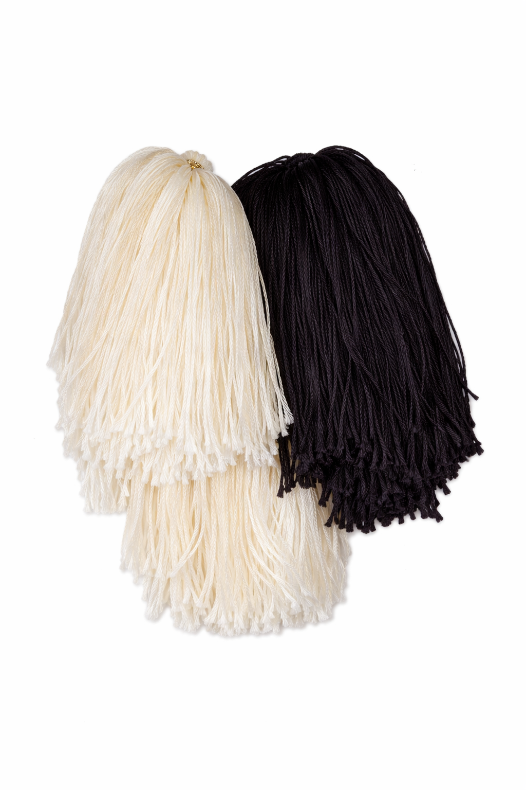 Pom Pom Brooch in Black/Ivory