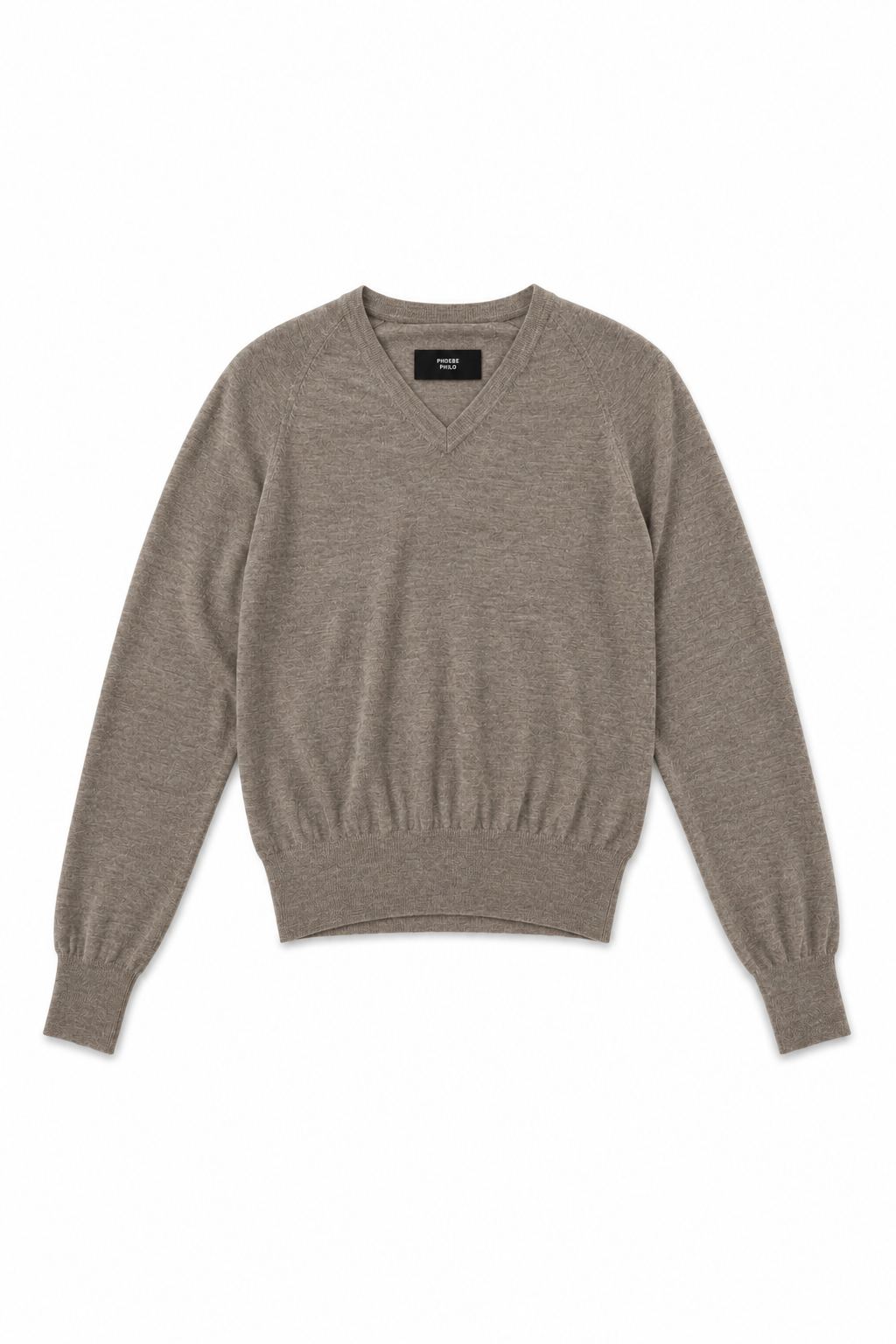 Shrunk V-Neck Sweater in Taupe