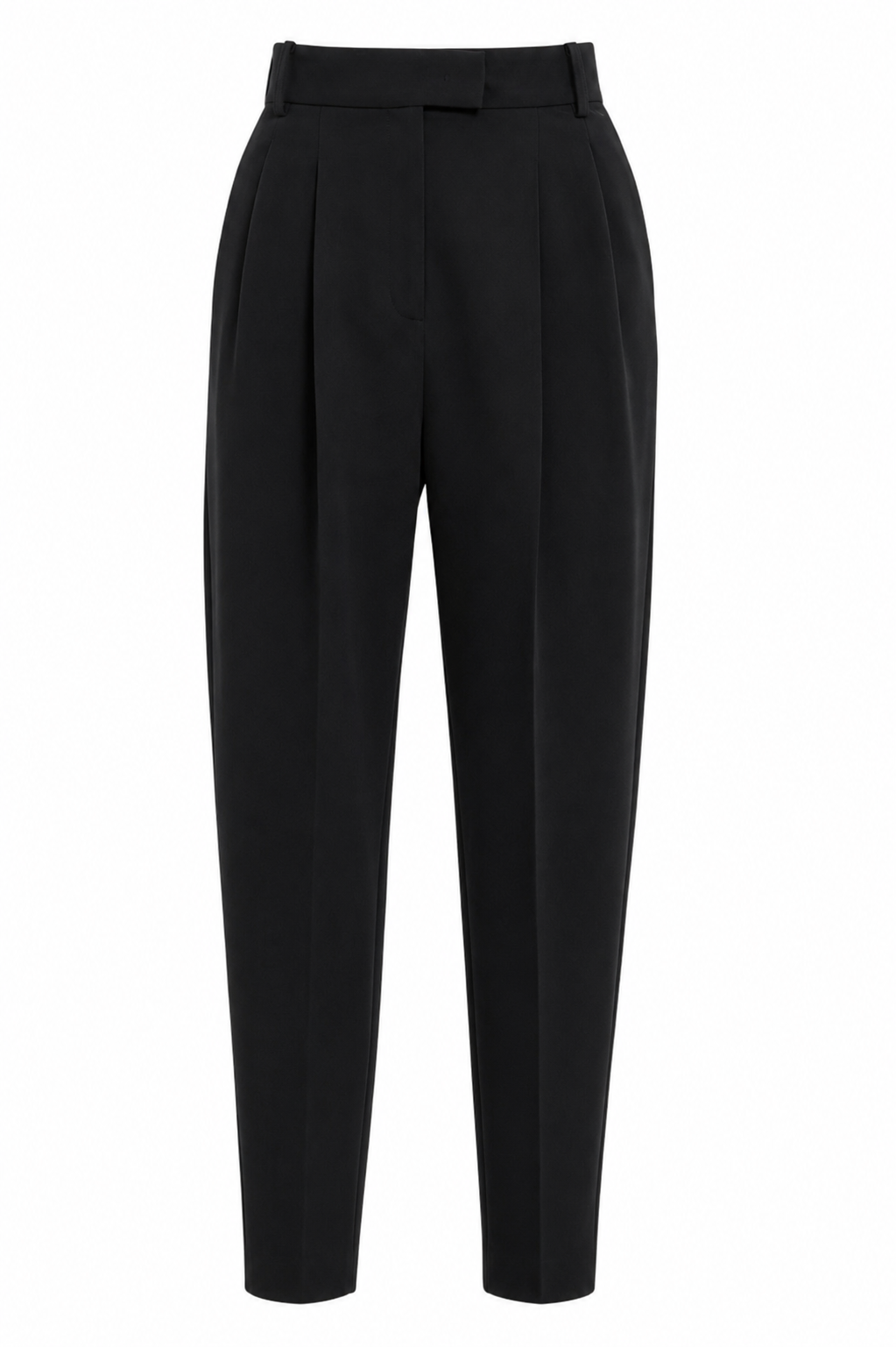 Dru Tapered Pleat Trouser - Black
