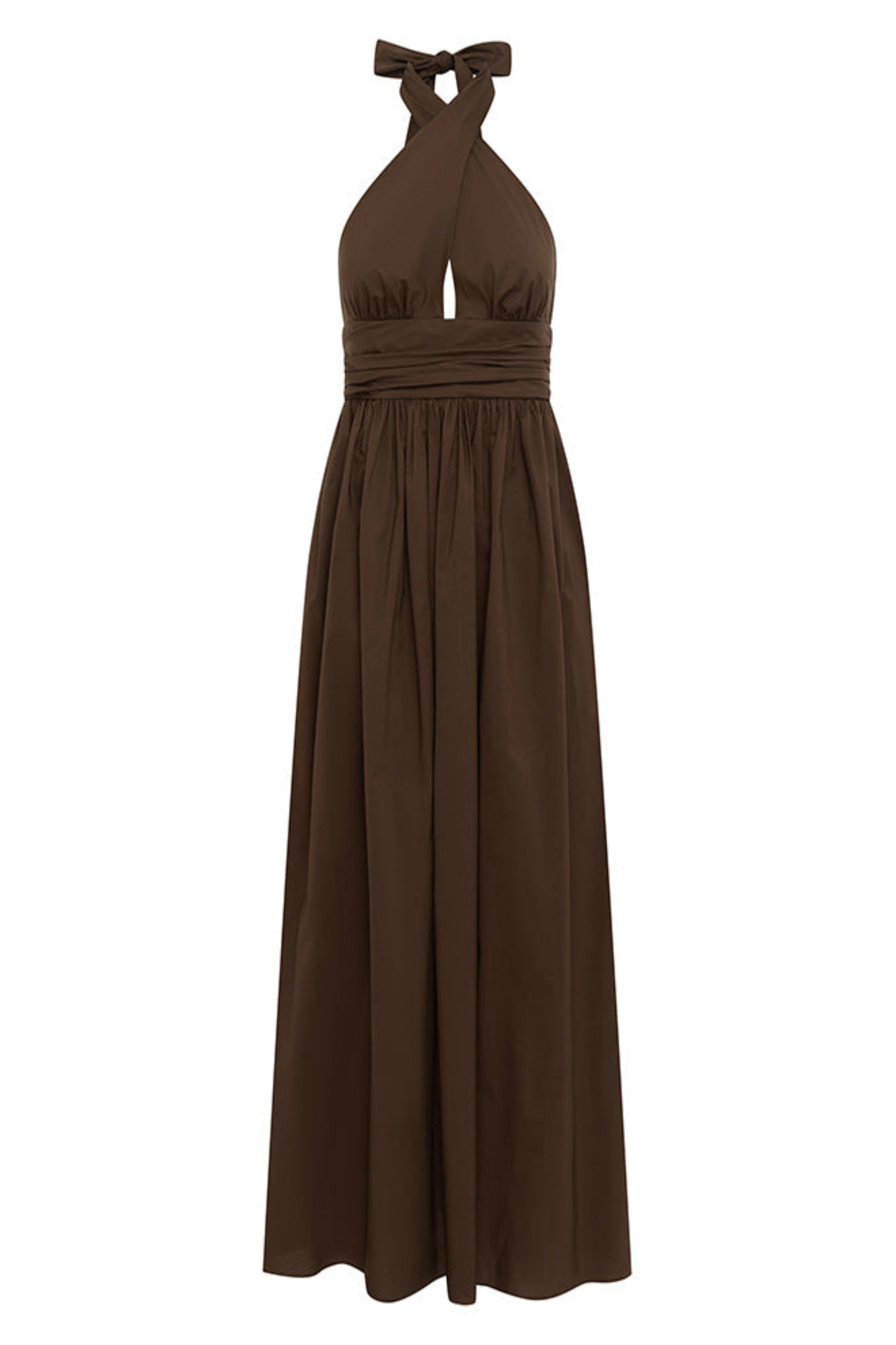 Keyhole Halter Midi Dress