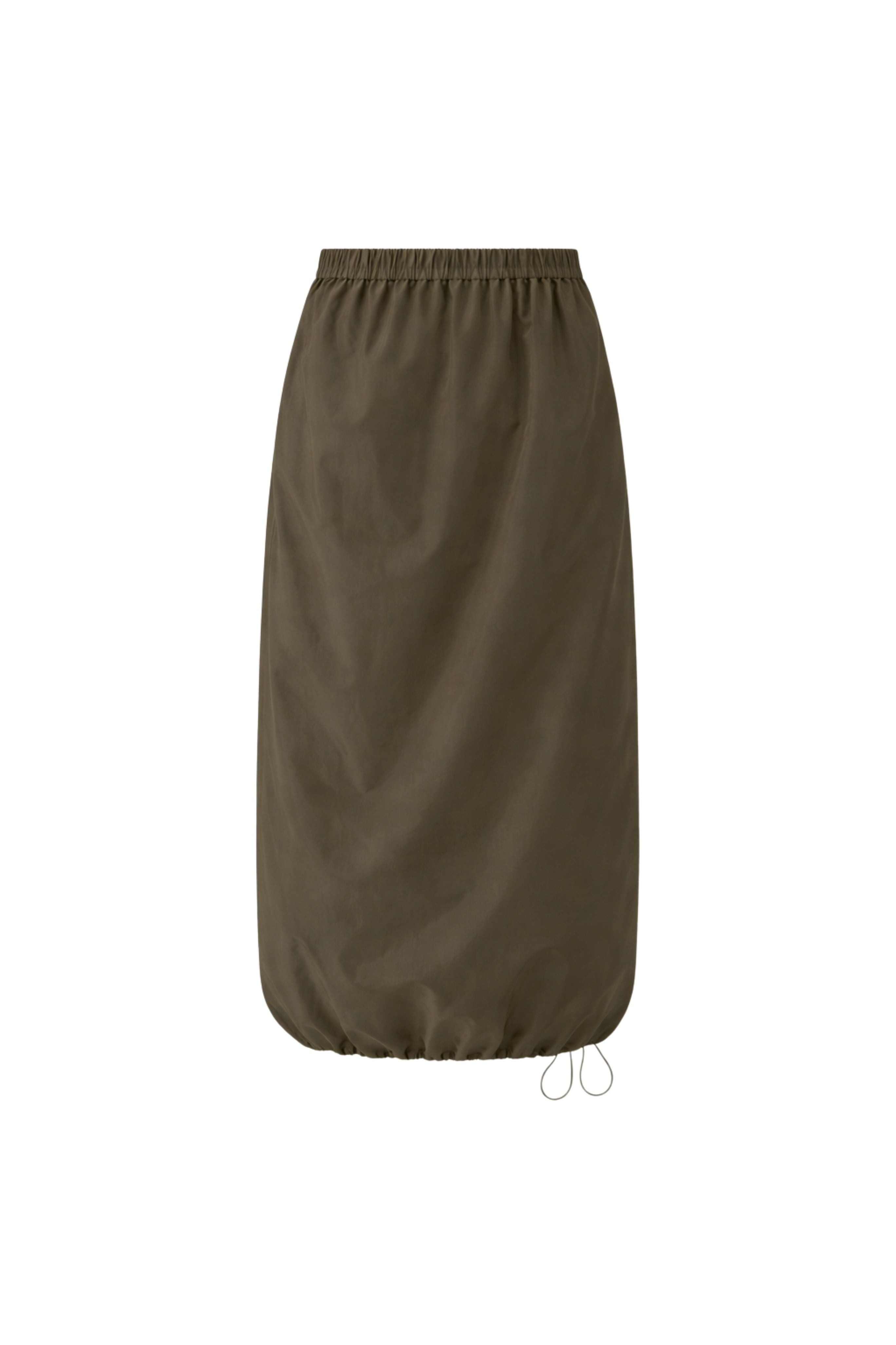 Italian Sporty Nylon Midi Anorak Skirt