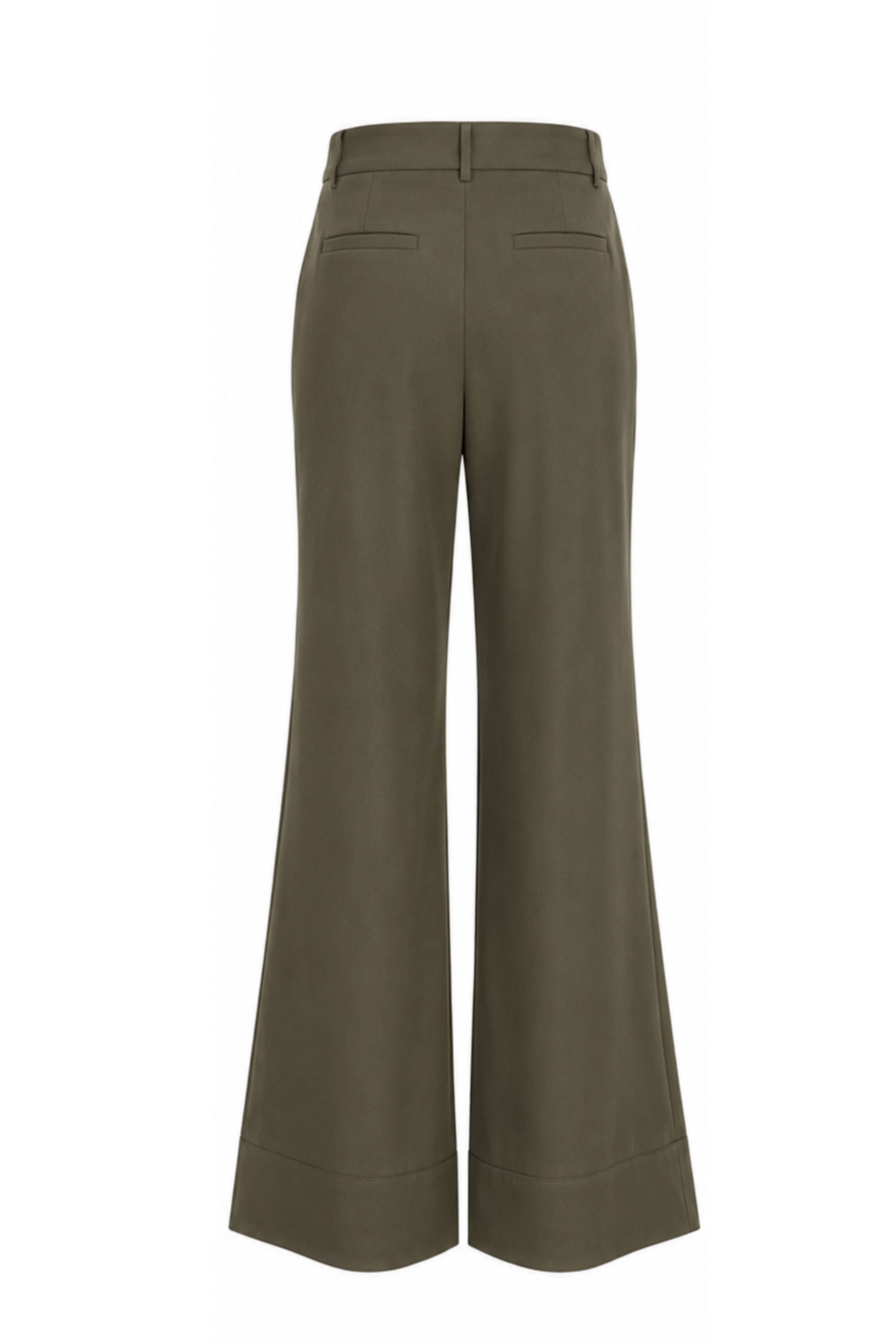 Summer Wool Flare Trouser in Putty