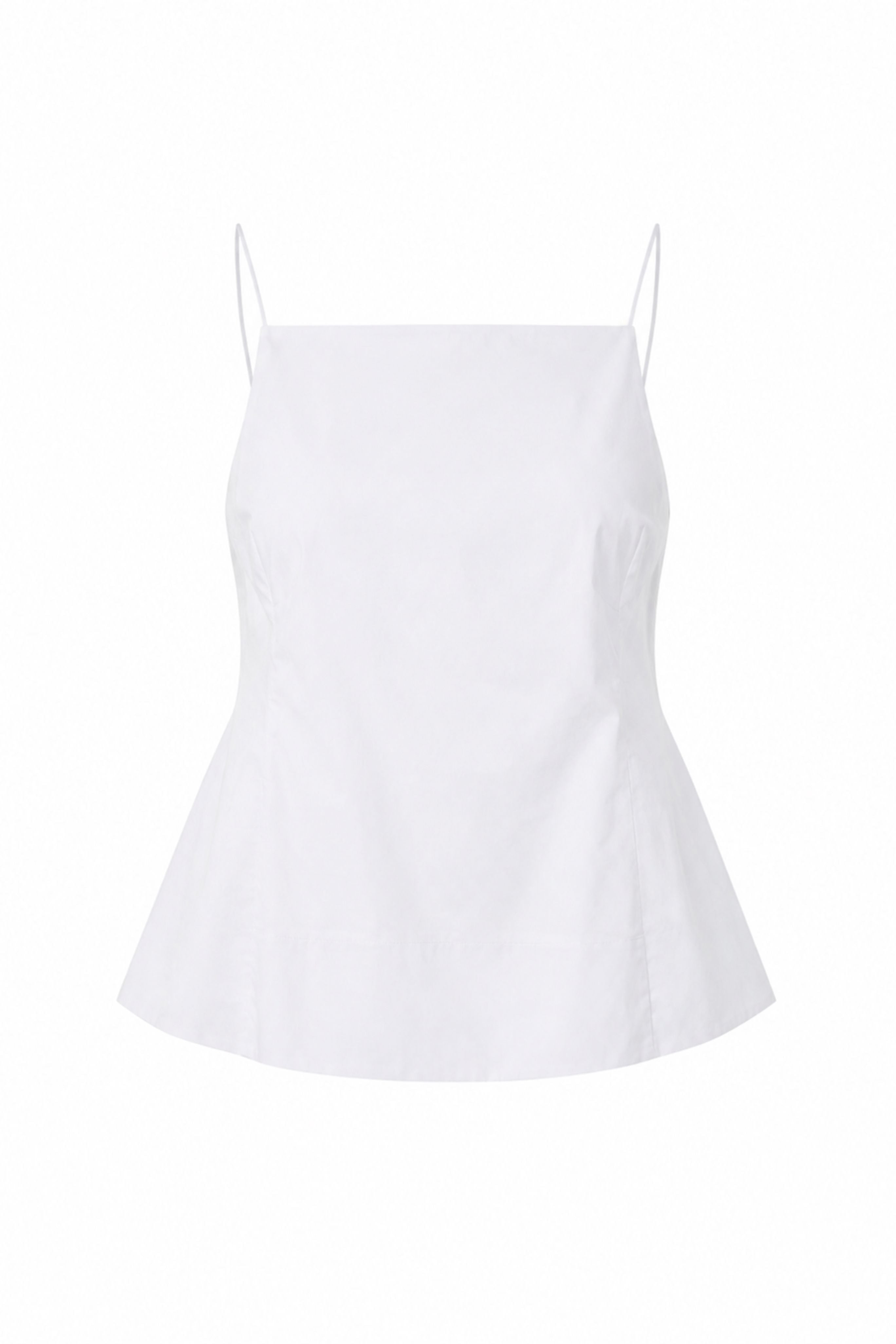 Eco Poplin Strappy Open Back Top