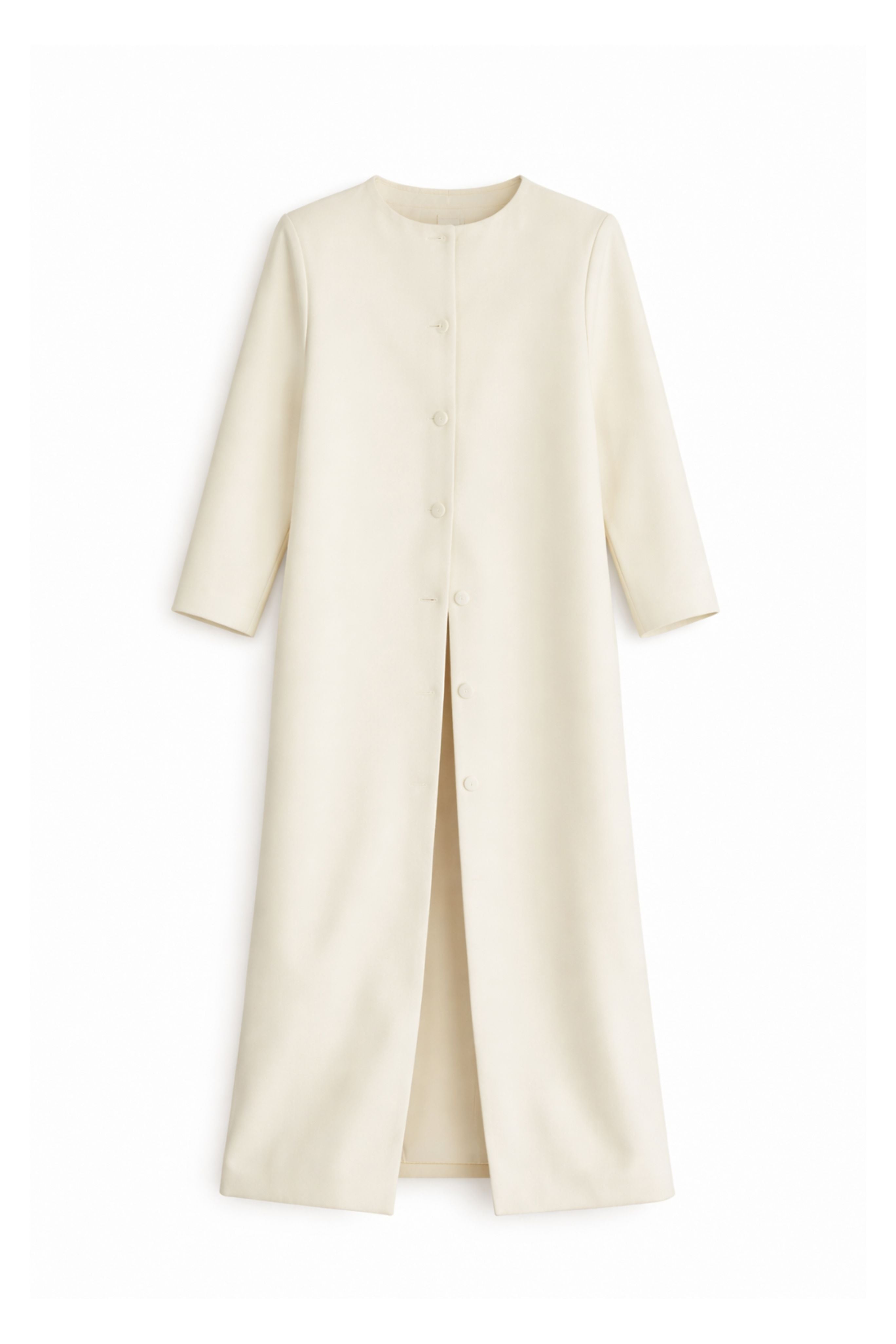 Crepe Long Cardigan Coat