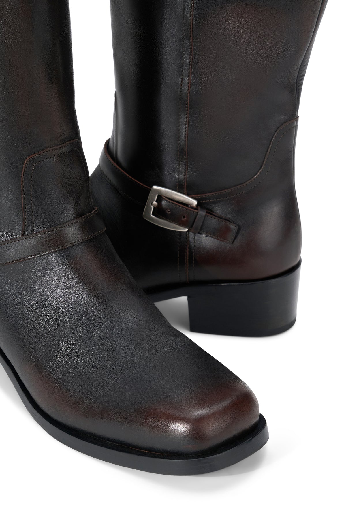 Brooklyn Flat Boot - Espresso Distressed