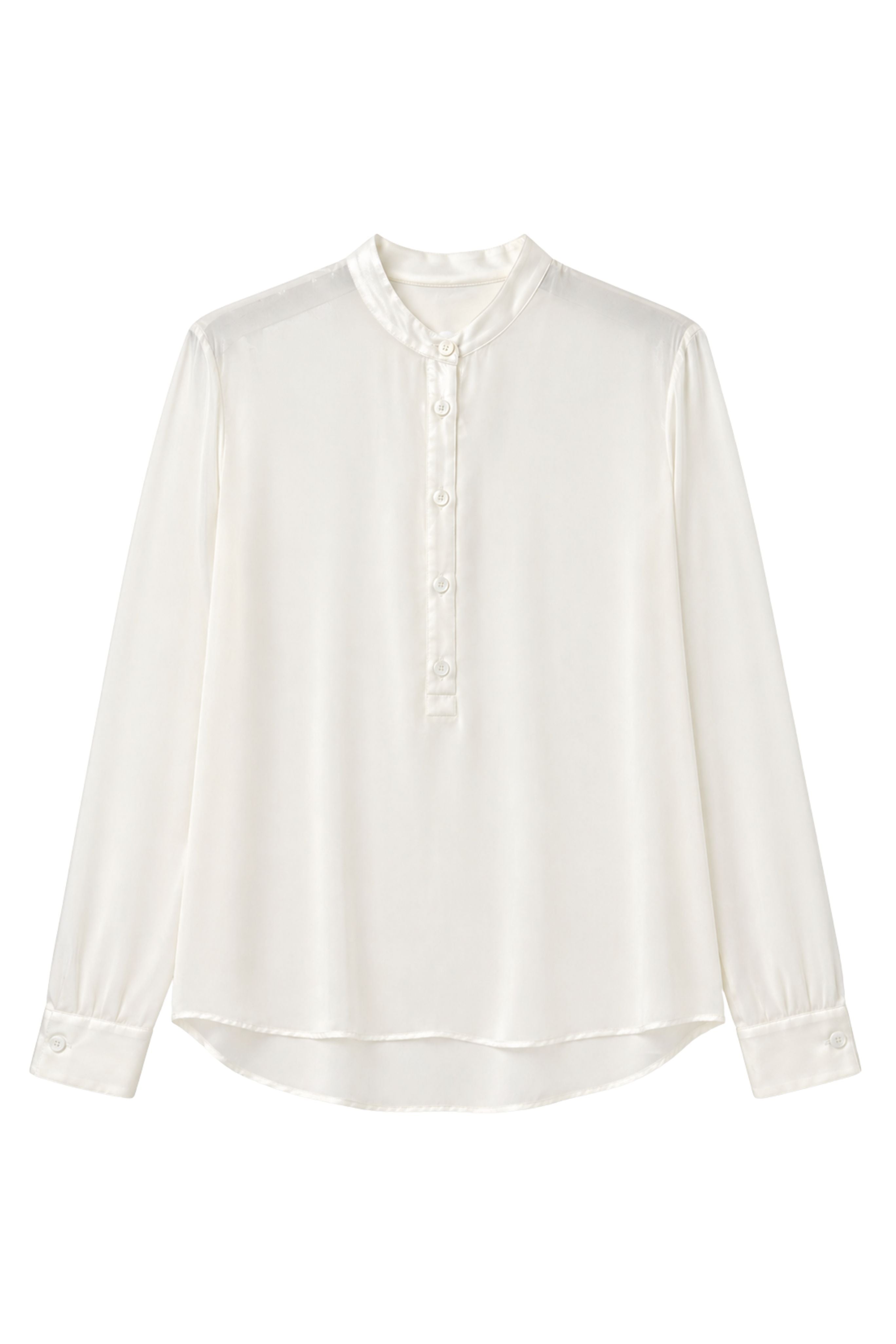 Georgette Button Blouse in Ivory