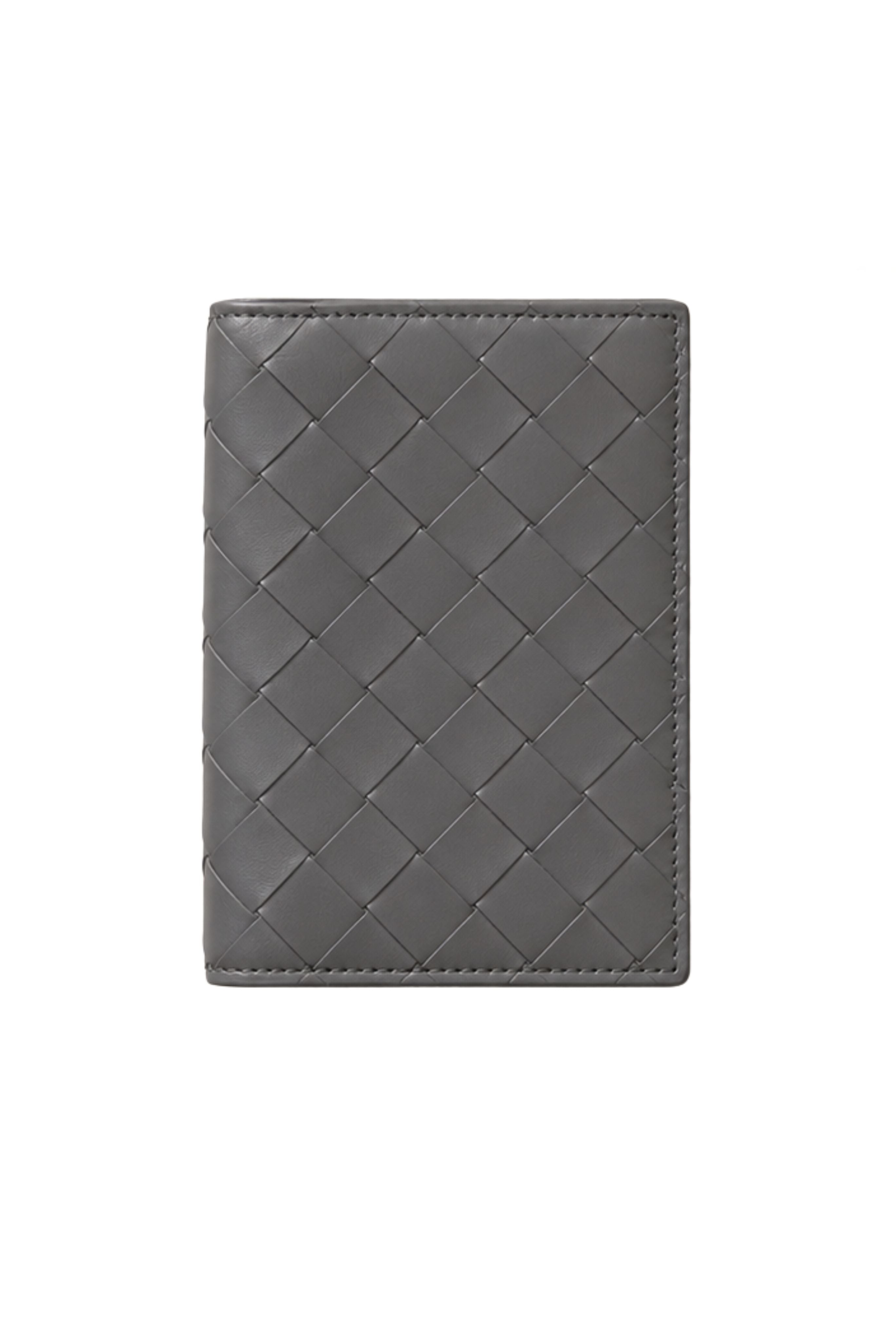 Intrecciato Passport Case in Basalt