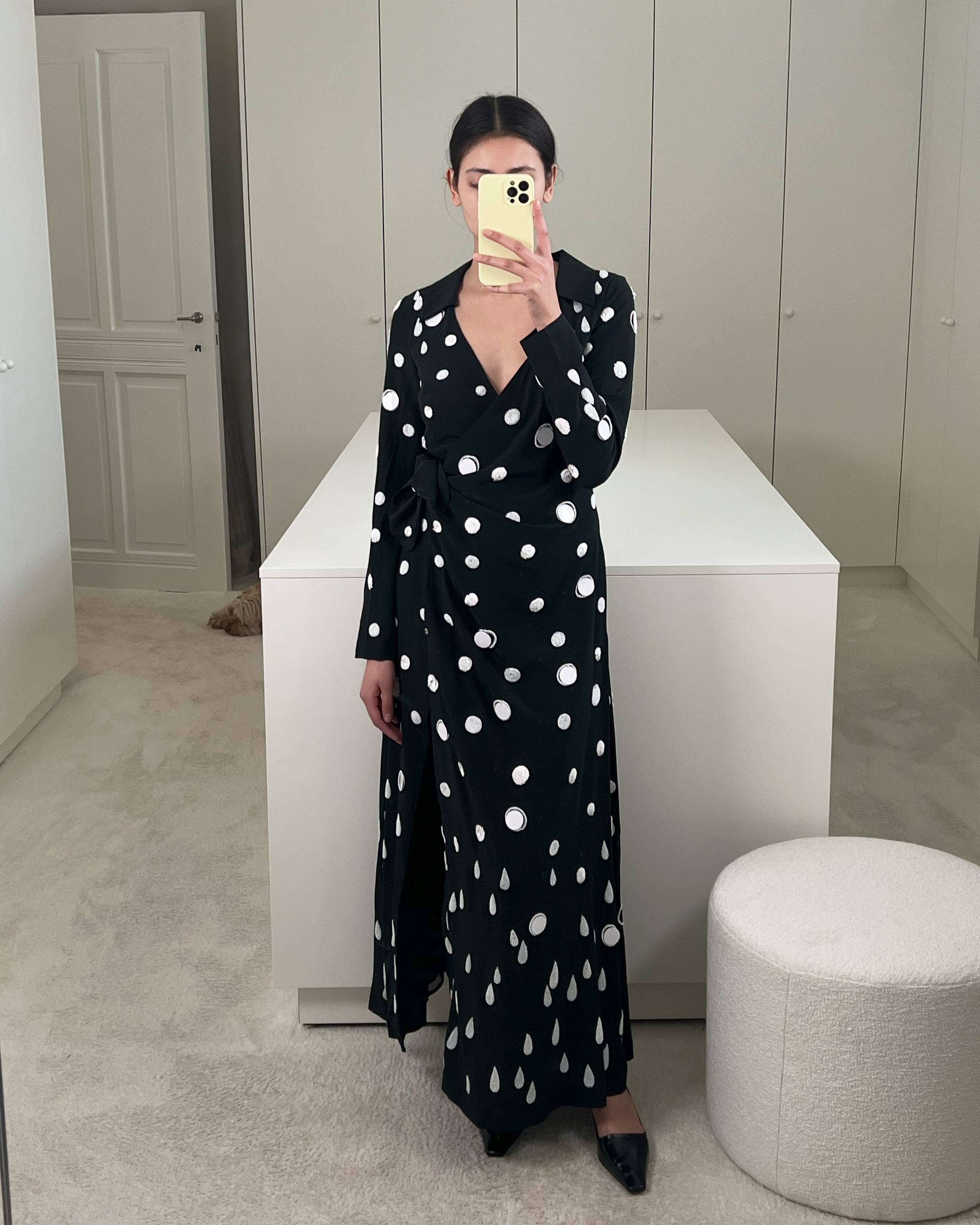 Marion Polka Embroidered Dress