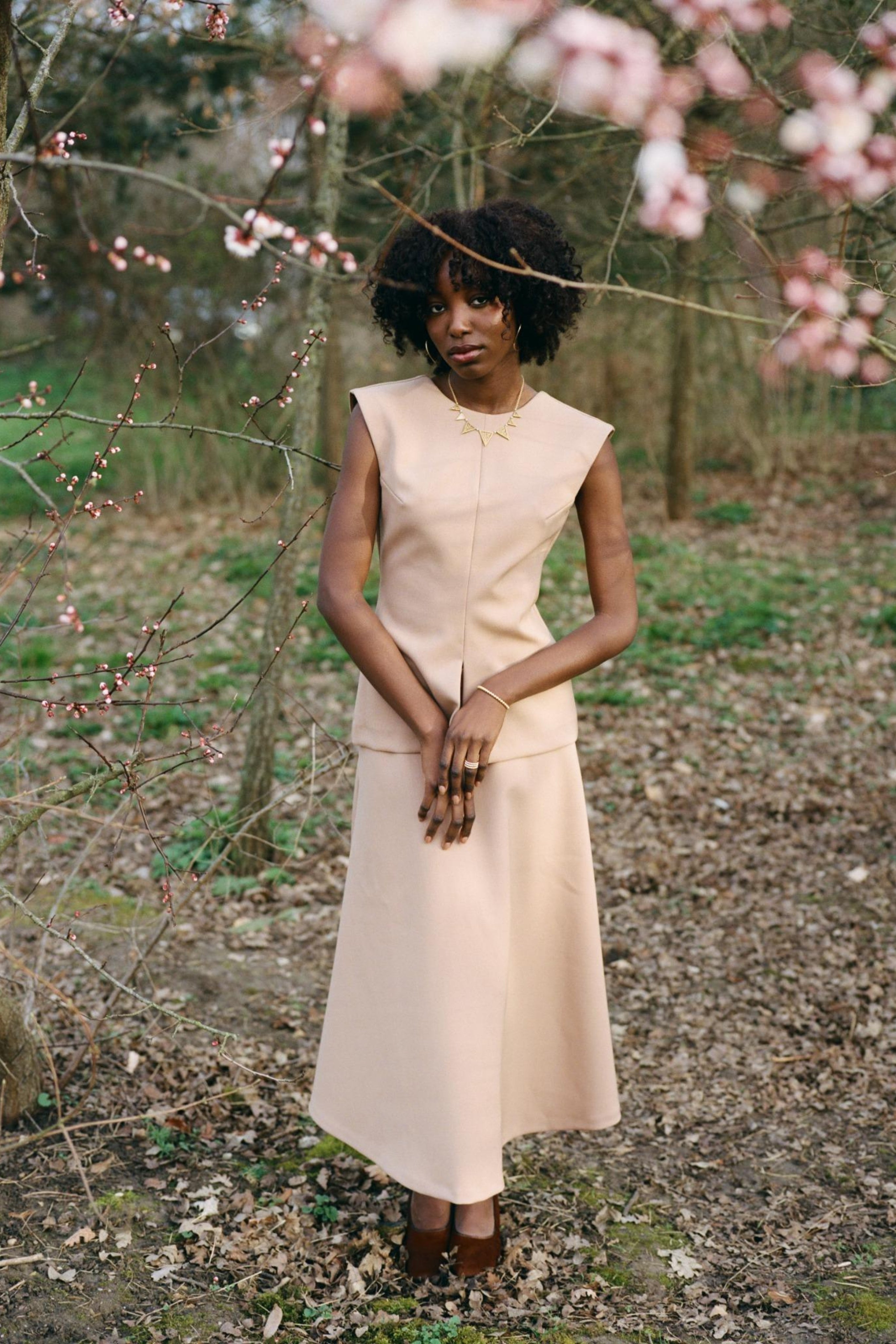 Curved Open Back Top