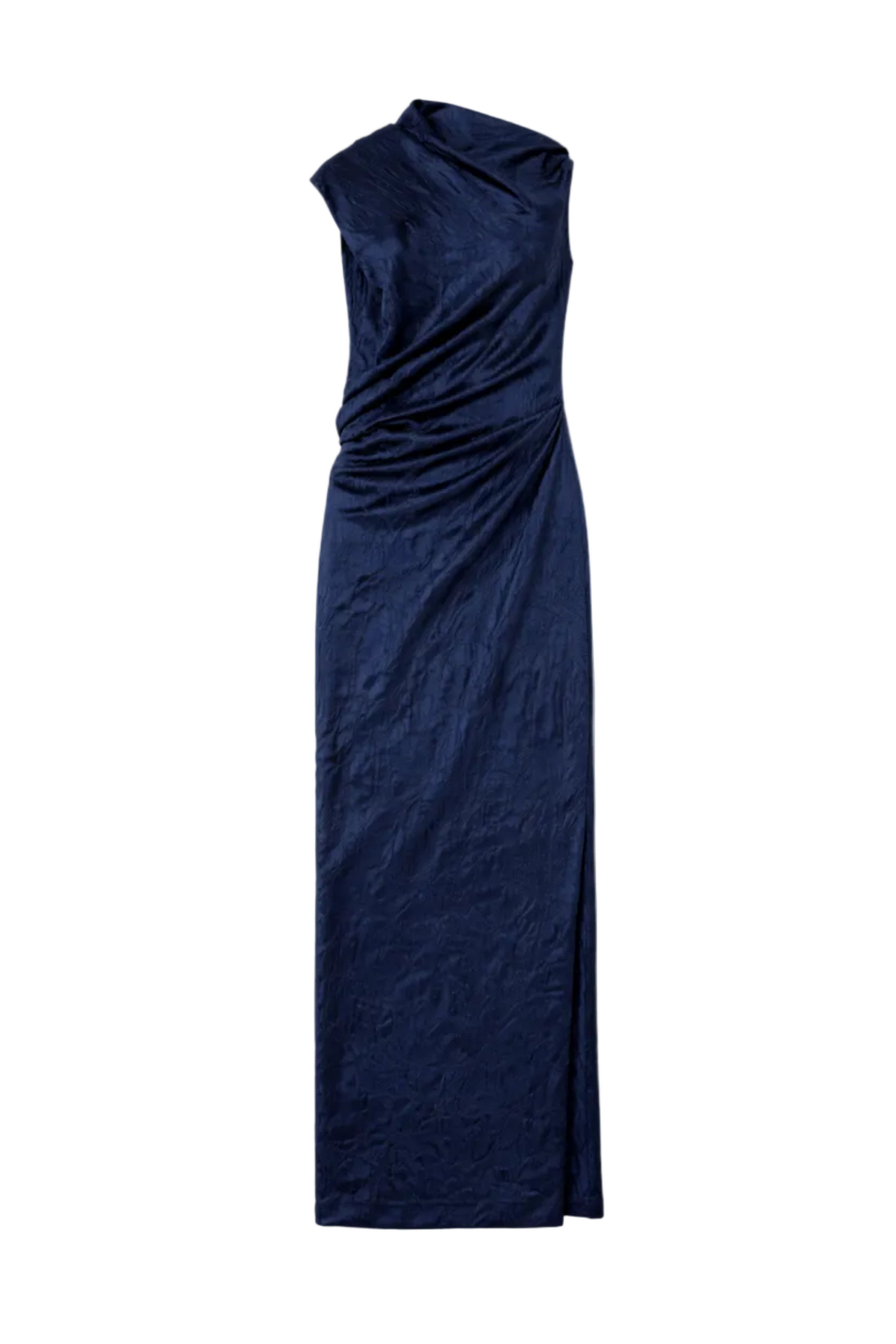 Column Dress with Asymmetric Drape