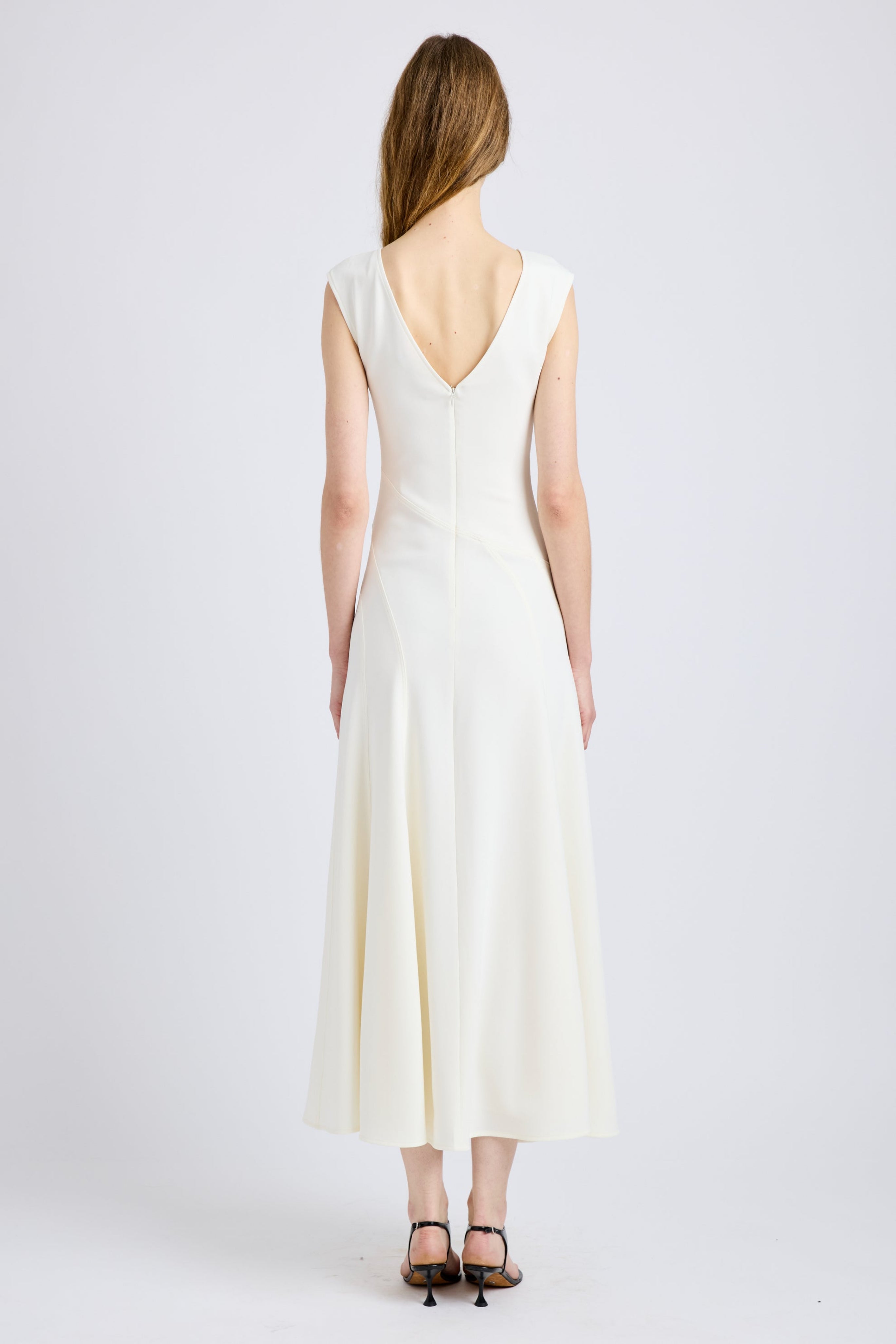 Romana Dress in Matte Double Crepe