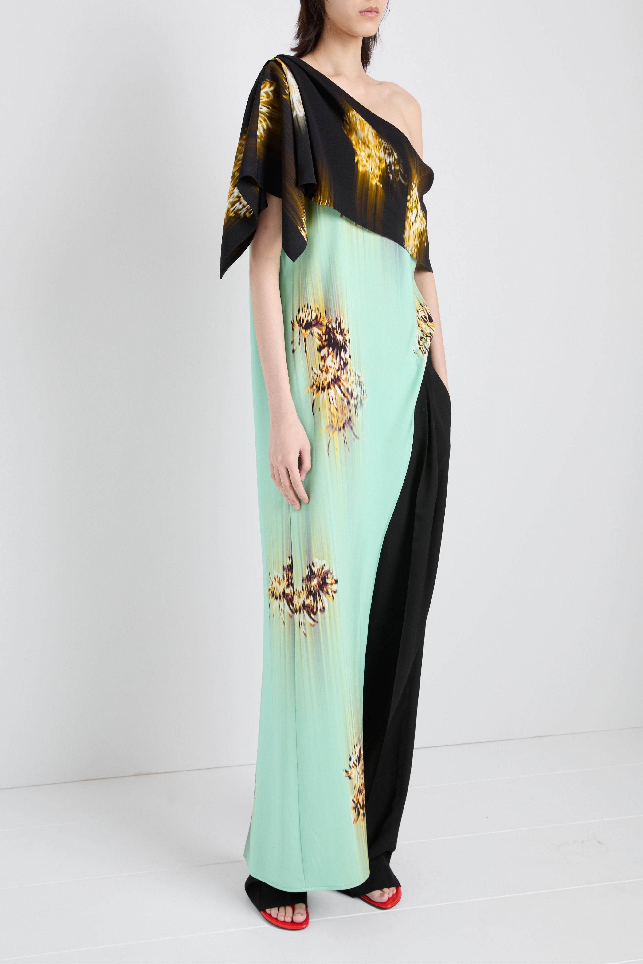 Haya Top in Printed Viscose Cady