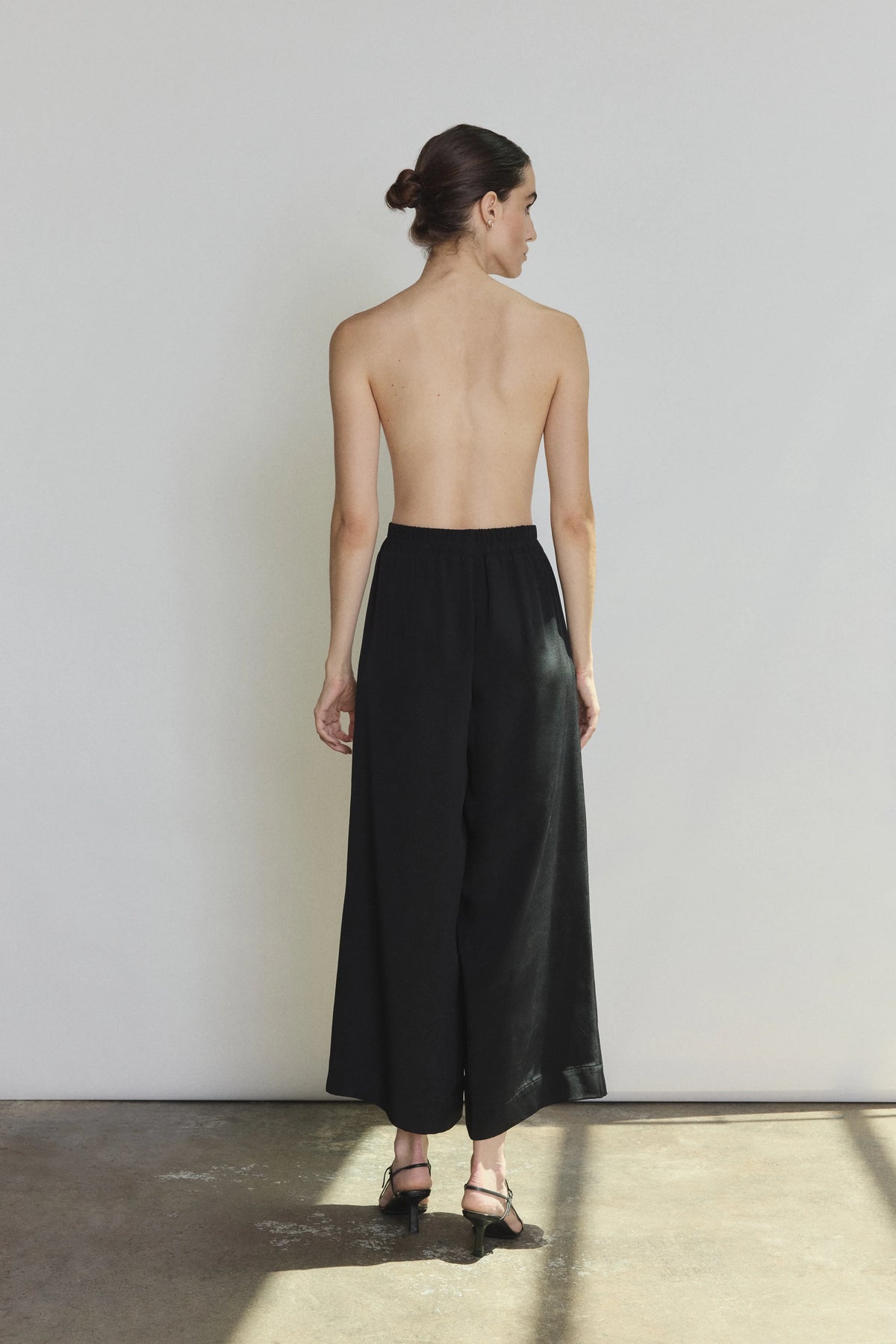 Alix Silk Crepe Pant - Black