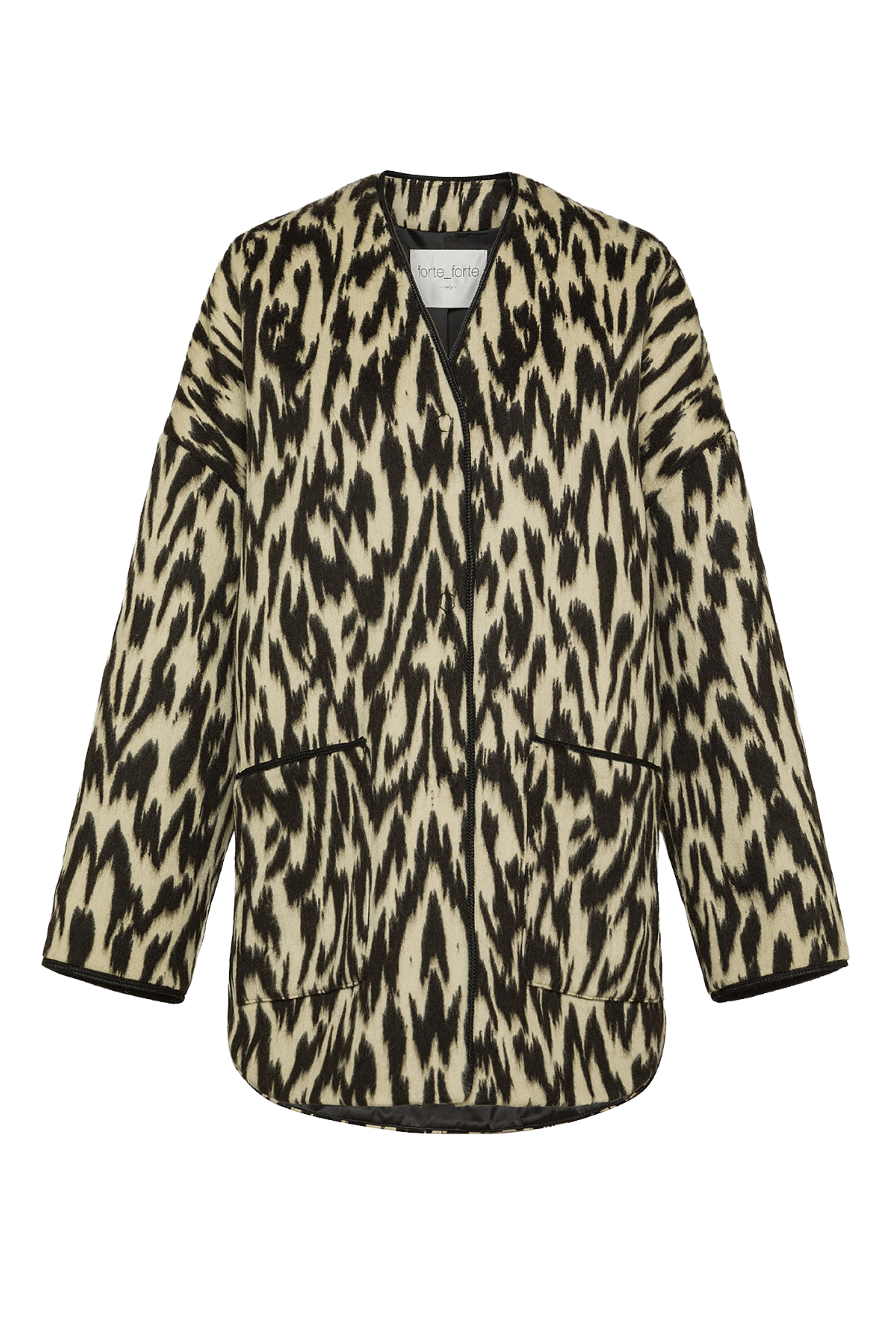 "Moiree" Jacquard Short Coat