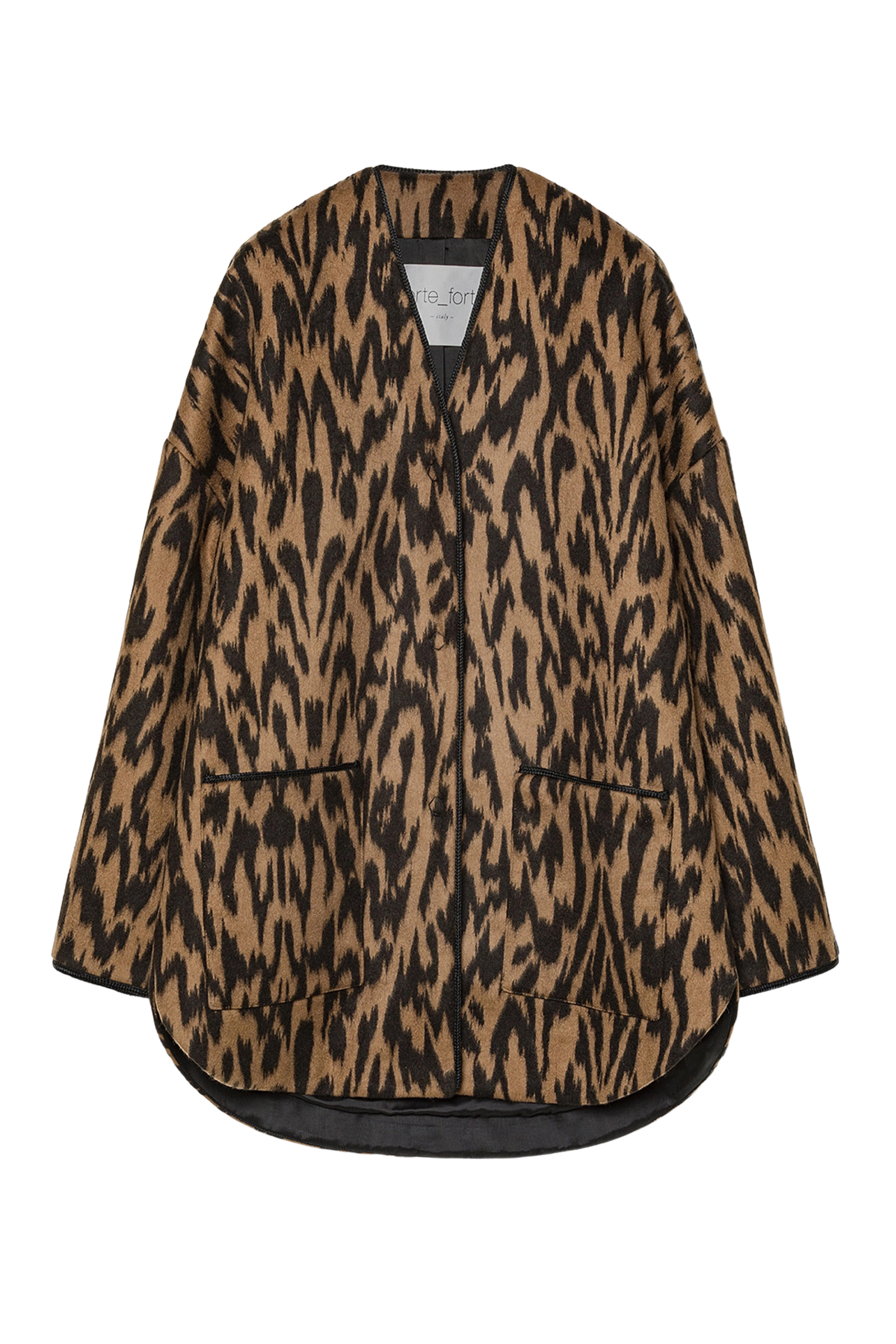 "Moiree" Jacquard Short Coat