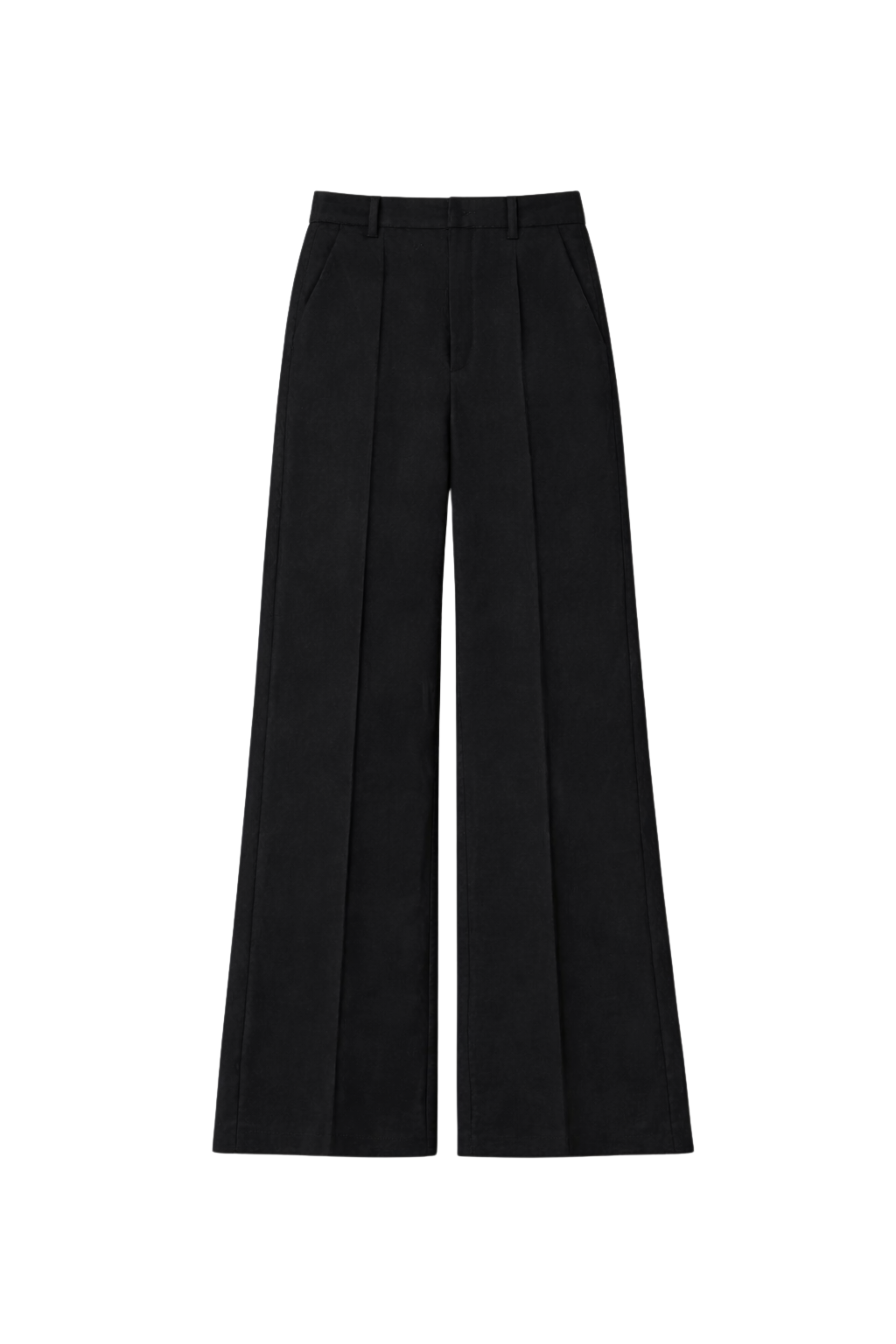 Paneled & Piped Flare Pant in Ridged Linen