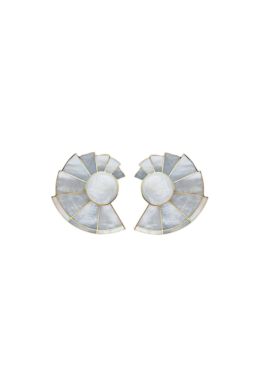 SORDO Nautilus Fan Mother of Pearl Earrings