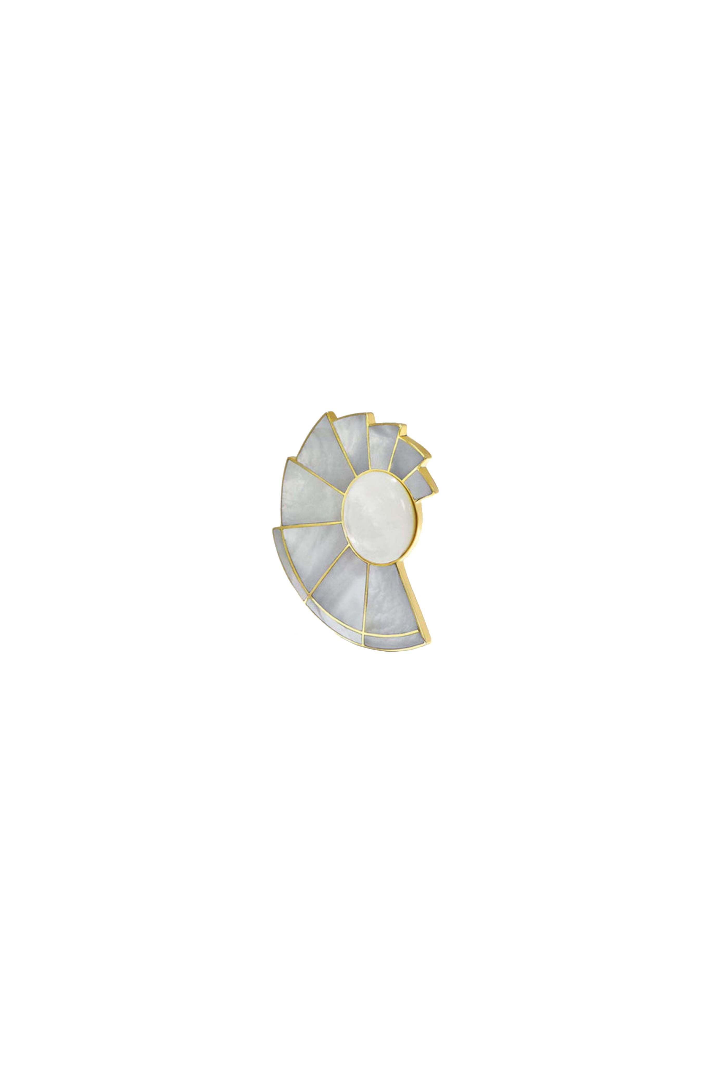 SORDO Nautilus Fan Mother of Pearl Earrings