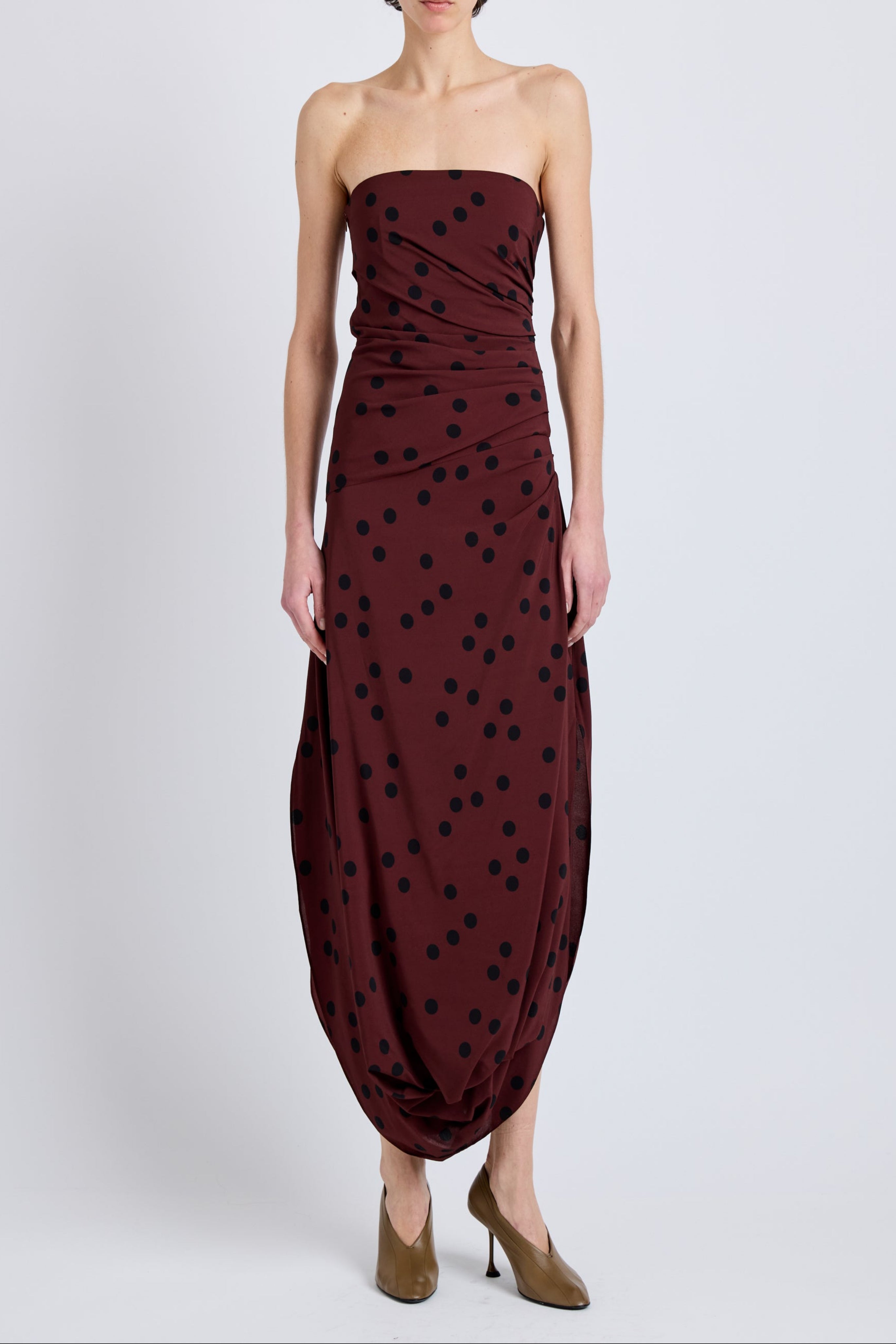 Nayara Dress in Printed Dot Stetch Viscose