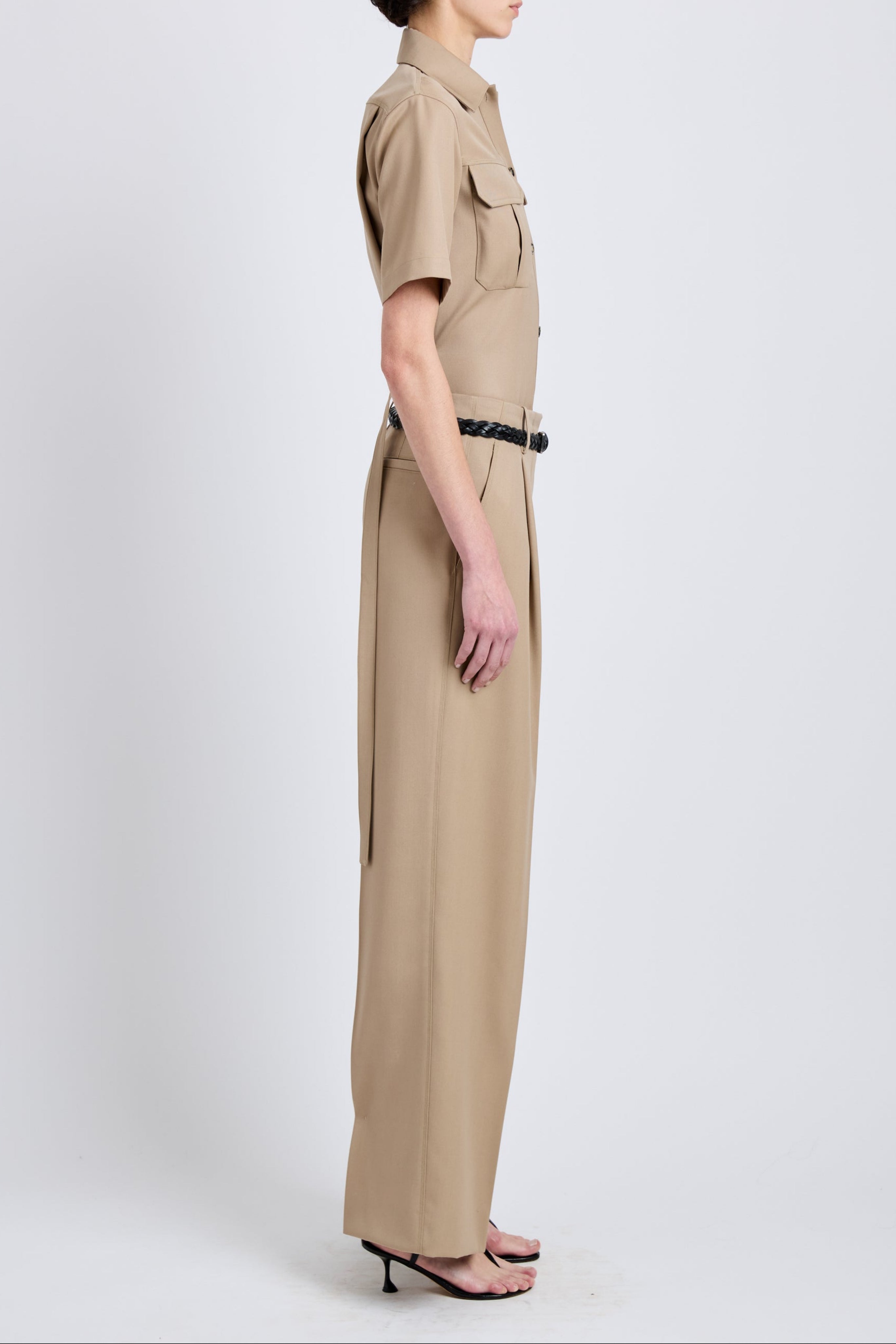 Halima Pant in Wool Gabardine