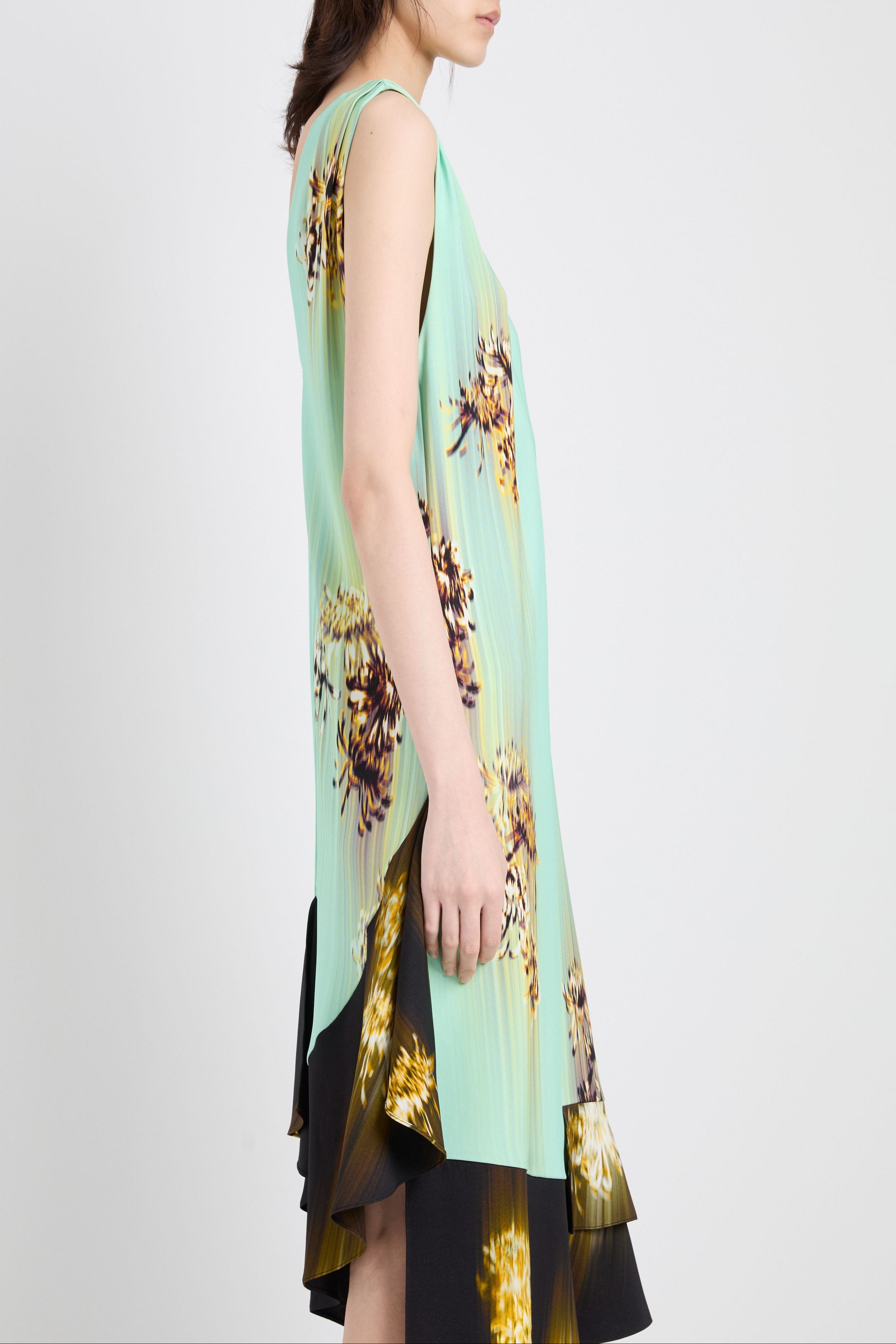 Rhetta Dress in Printed Viscose Cady