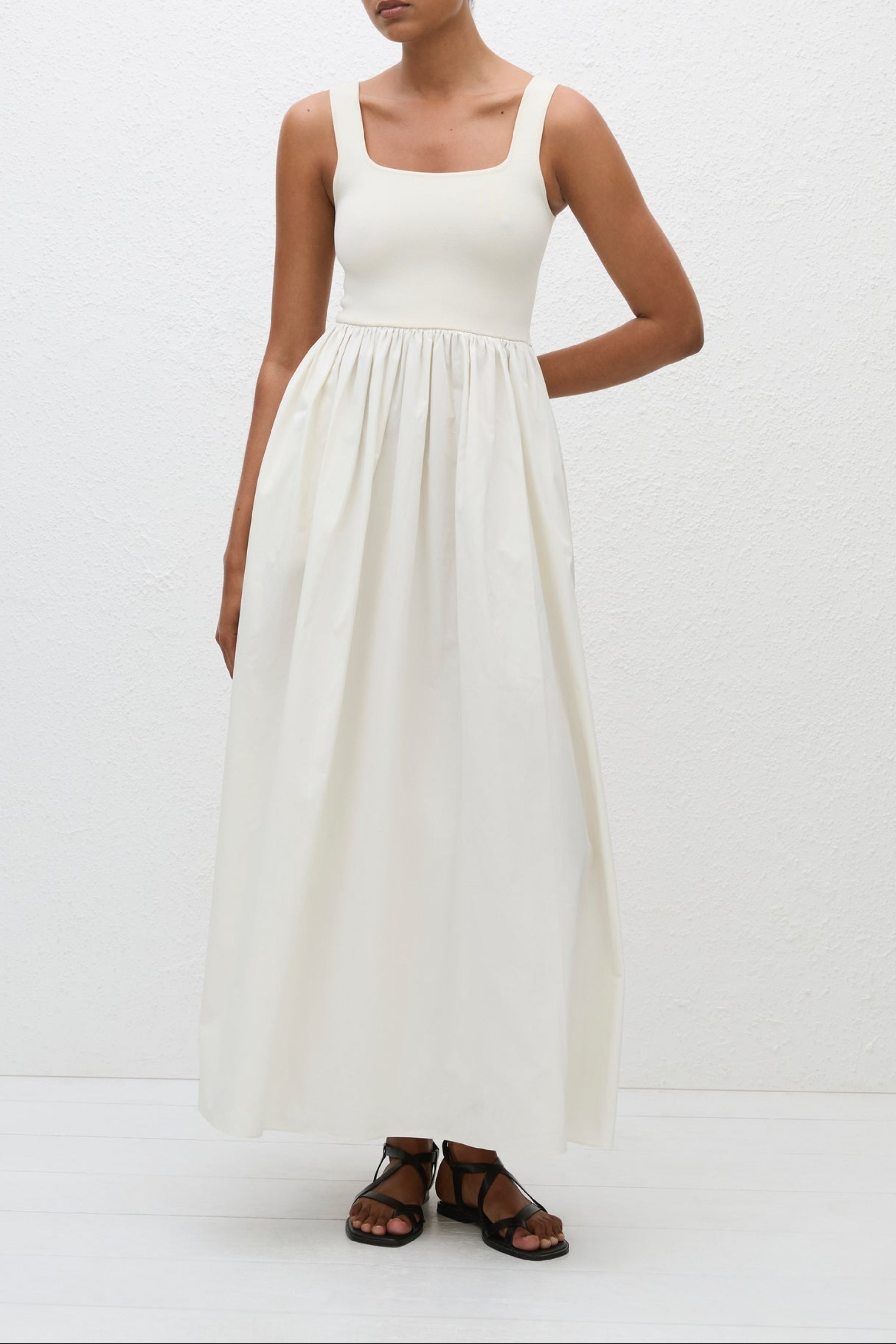 Knit And Cotton Dress