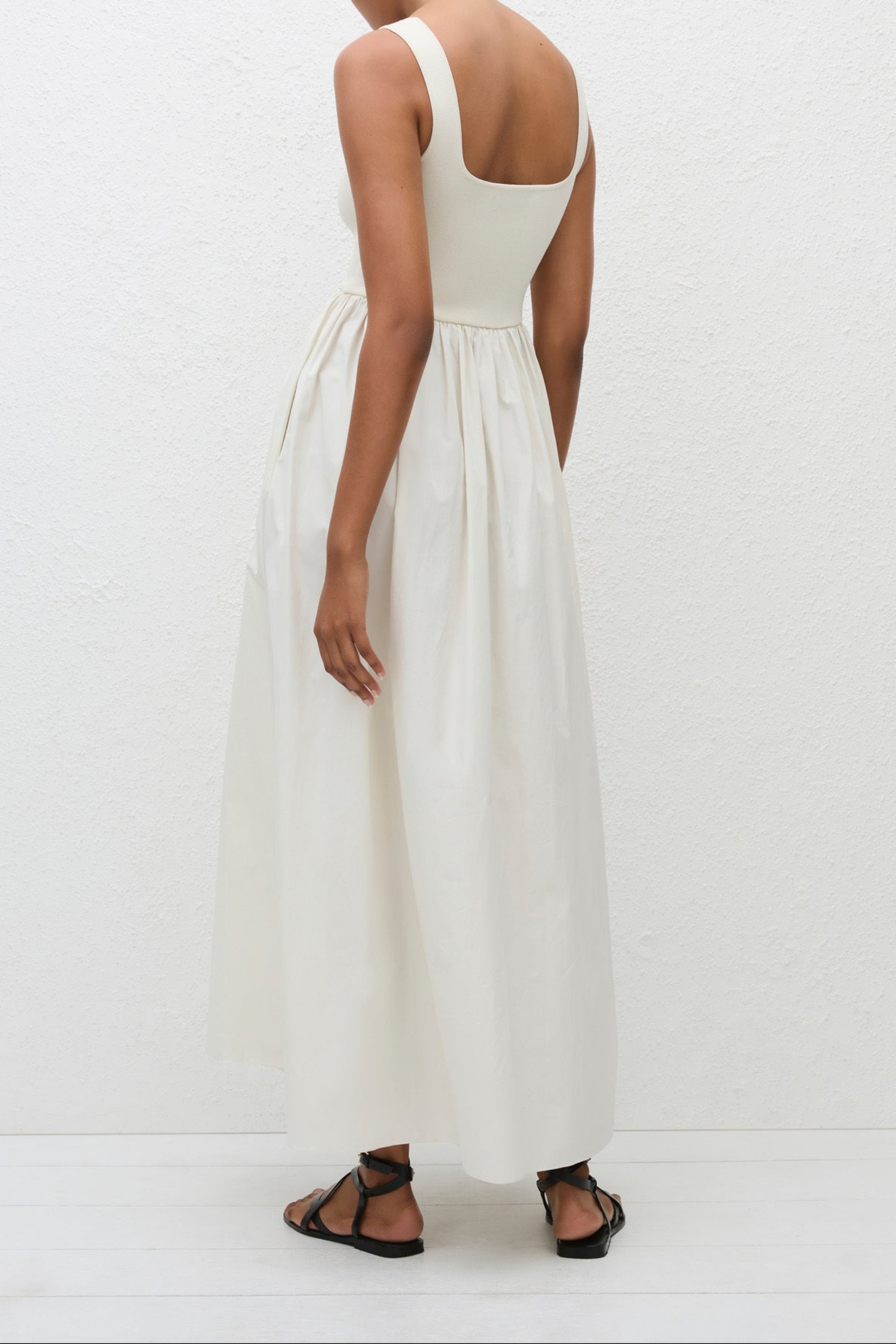 Knit And Cotton Dress