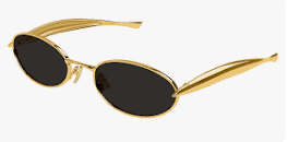 Oval Sardine Sunglasses - Gold