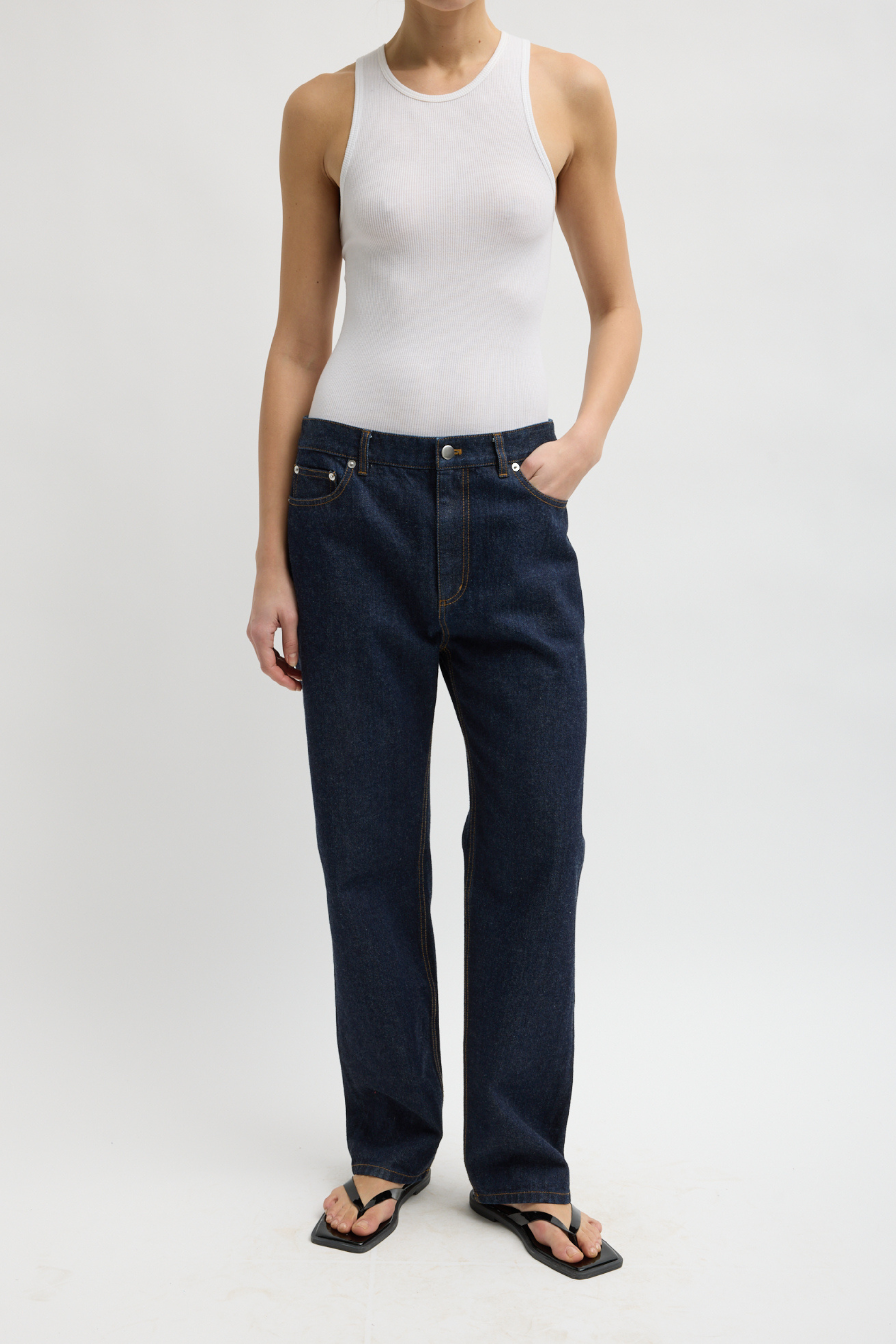 Selvedge Denim 5 Pocket Alec Jean - Dark Denim
