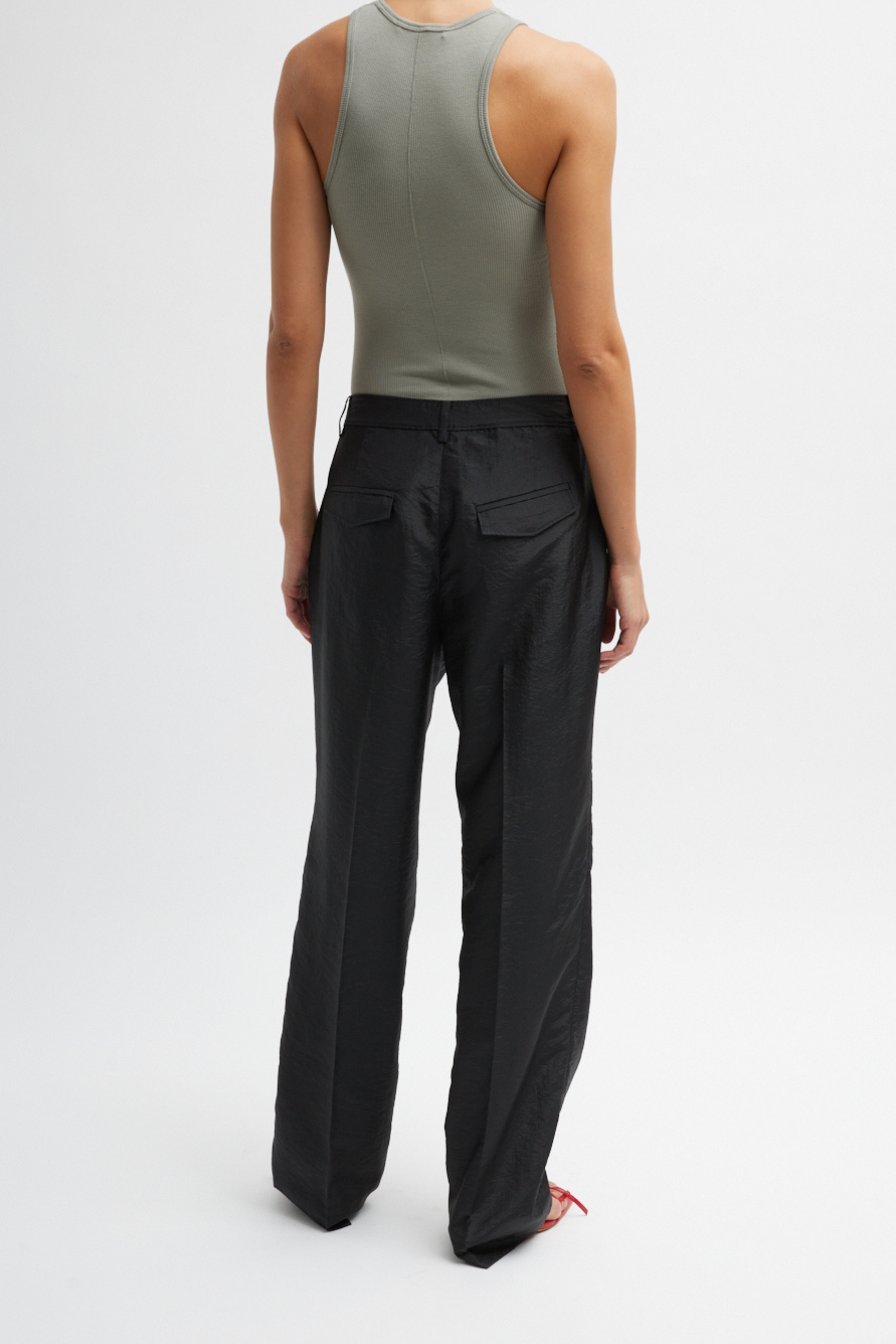 Circular Fine Rib T Tank - Pumice Grey