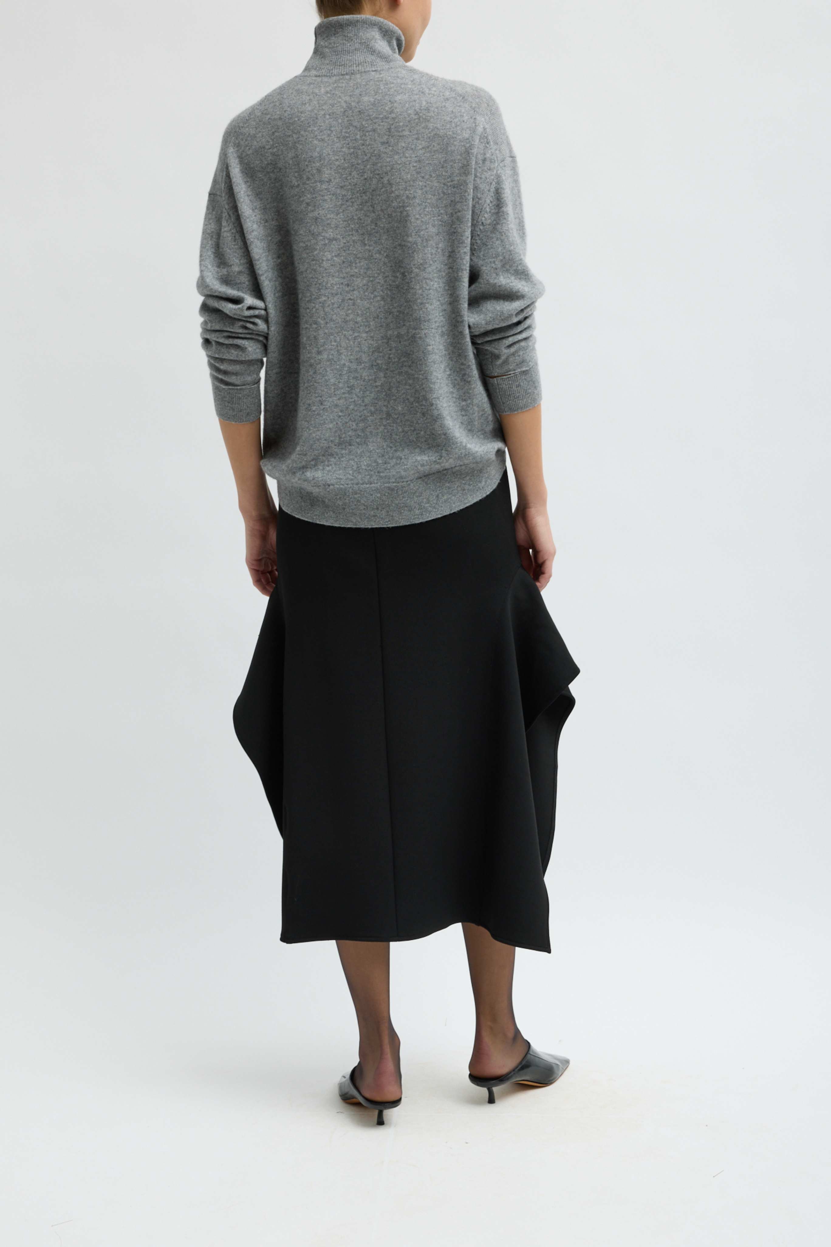 Washable Cashmere Tneck Sweater