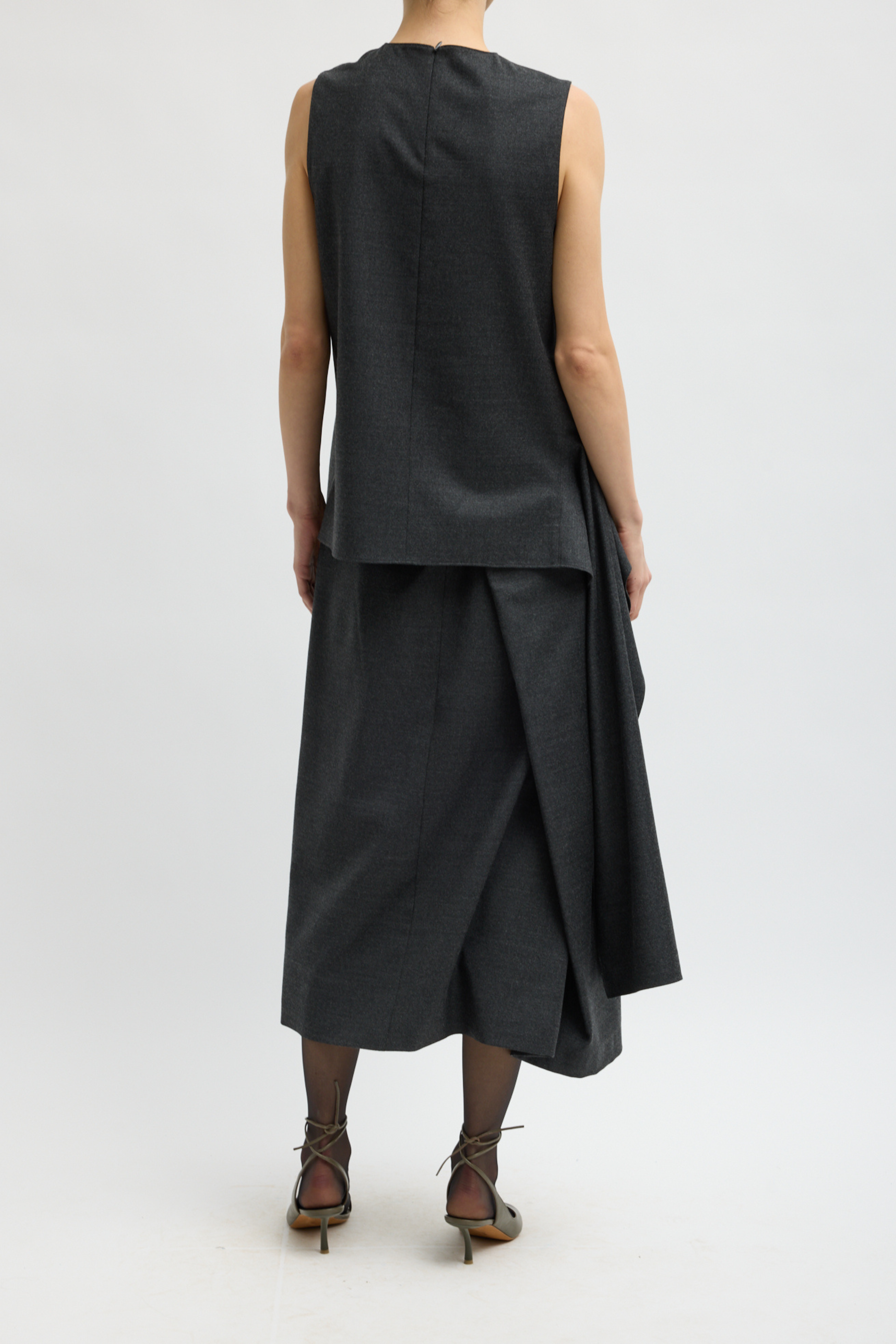 Cozy Flannel Asymmetrical Sleeveless Top