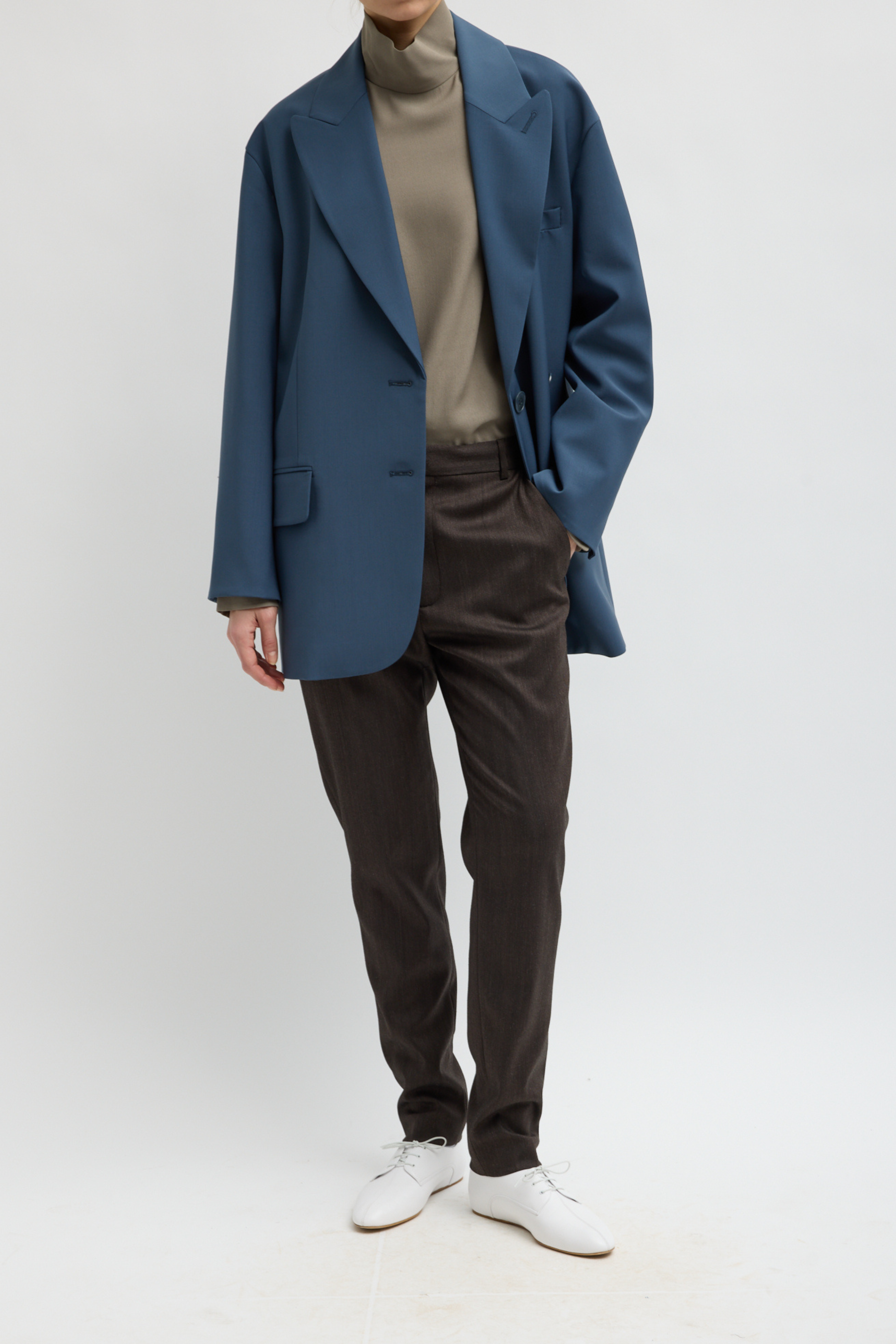 Tropical Wool Liam Blazer - Blue Fog