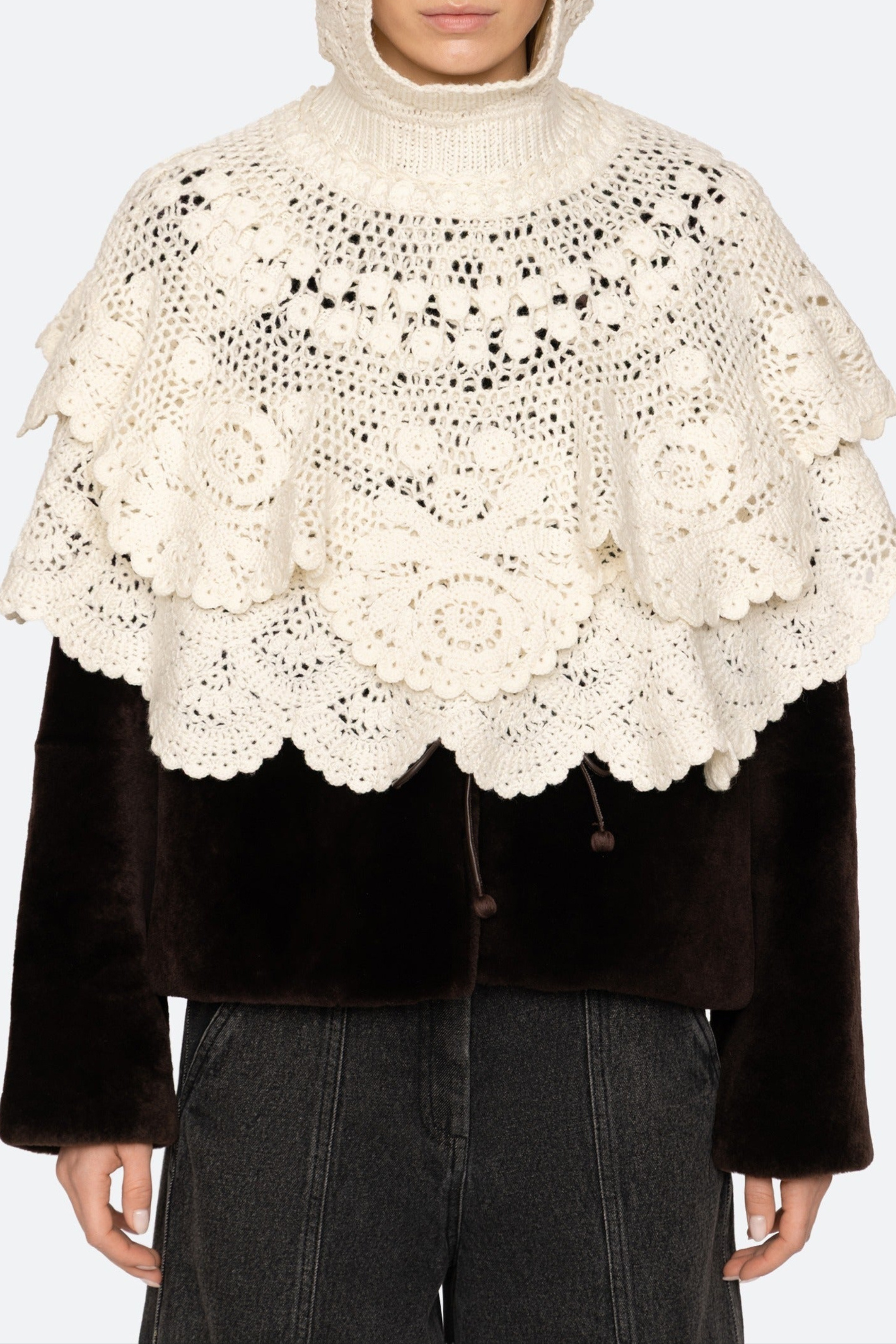 Wright Knit Crochet Poncho