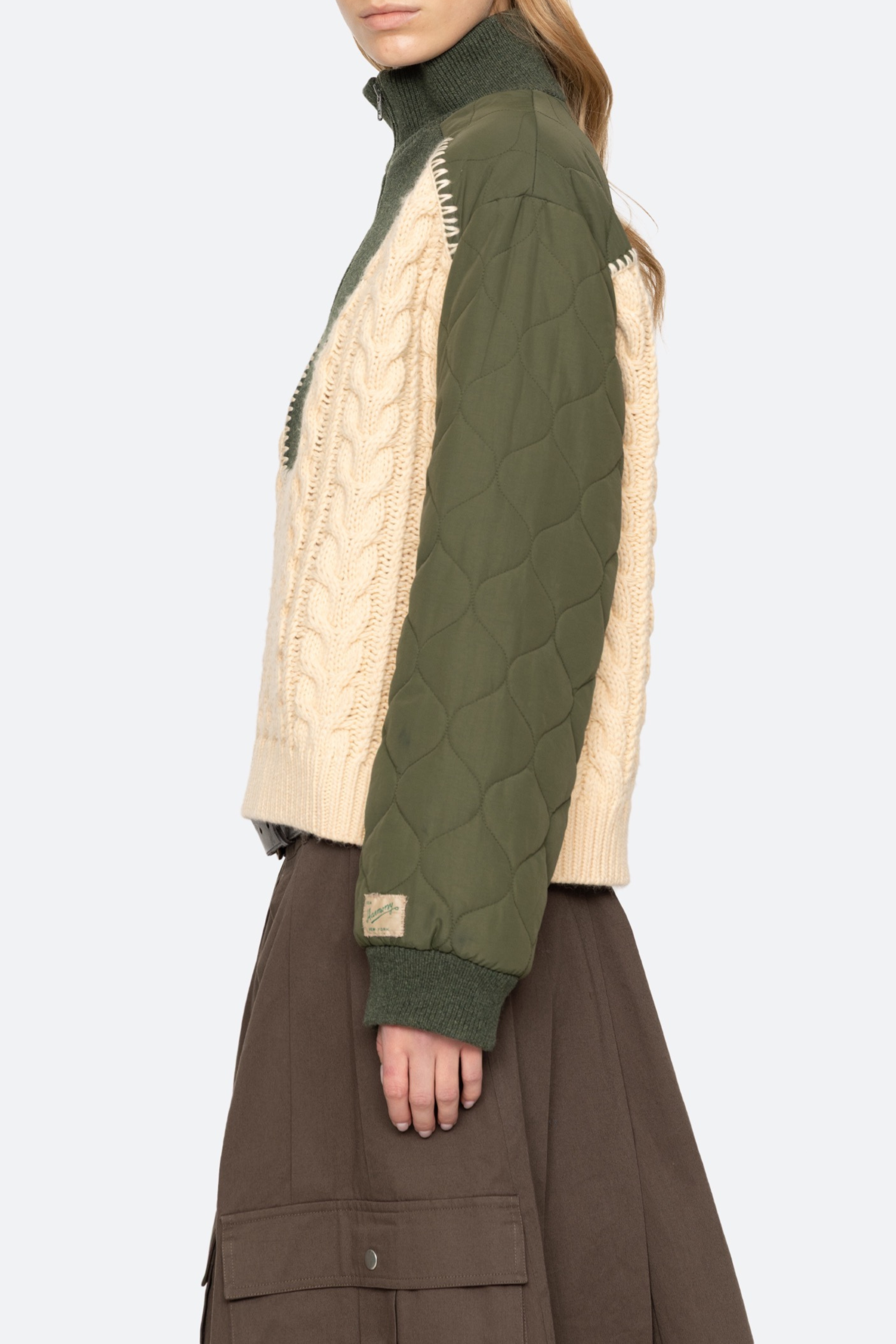 Allen Cable Half Zip Combo Pullover