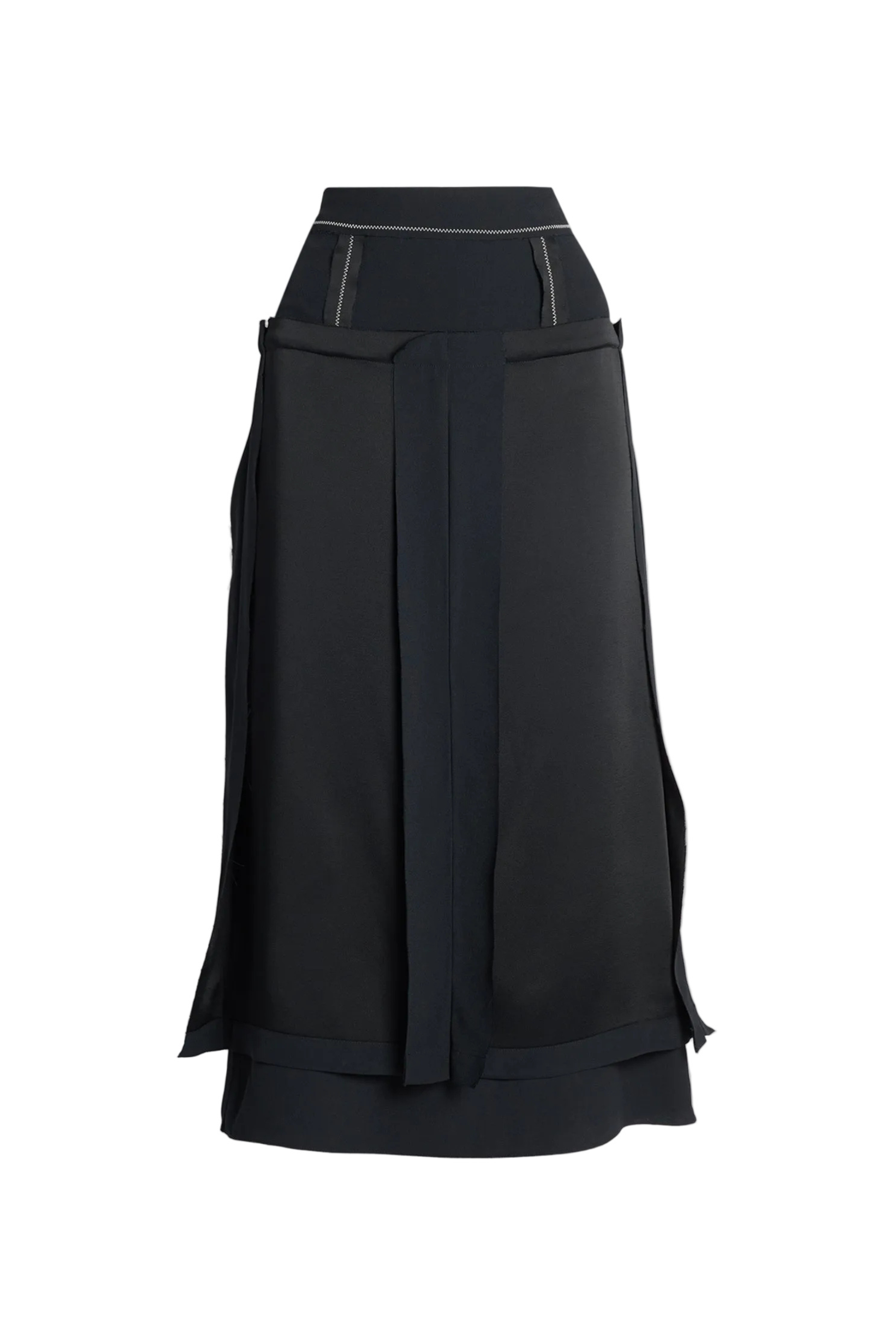Satin Cady Midi Skirt