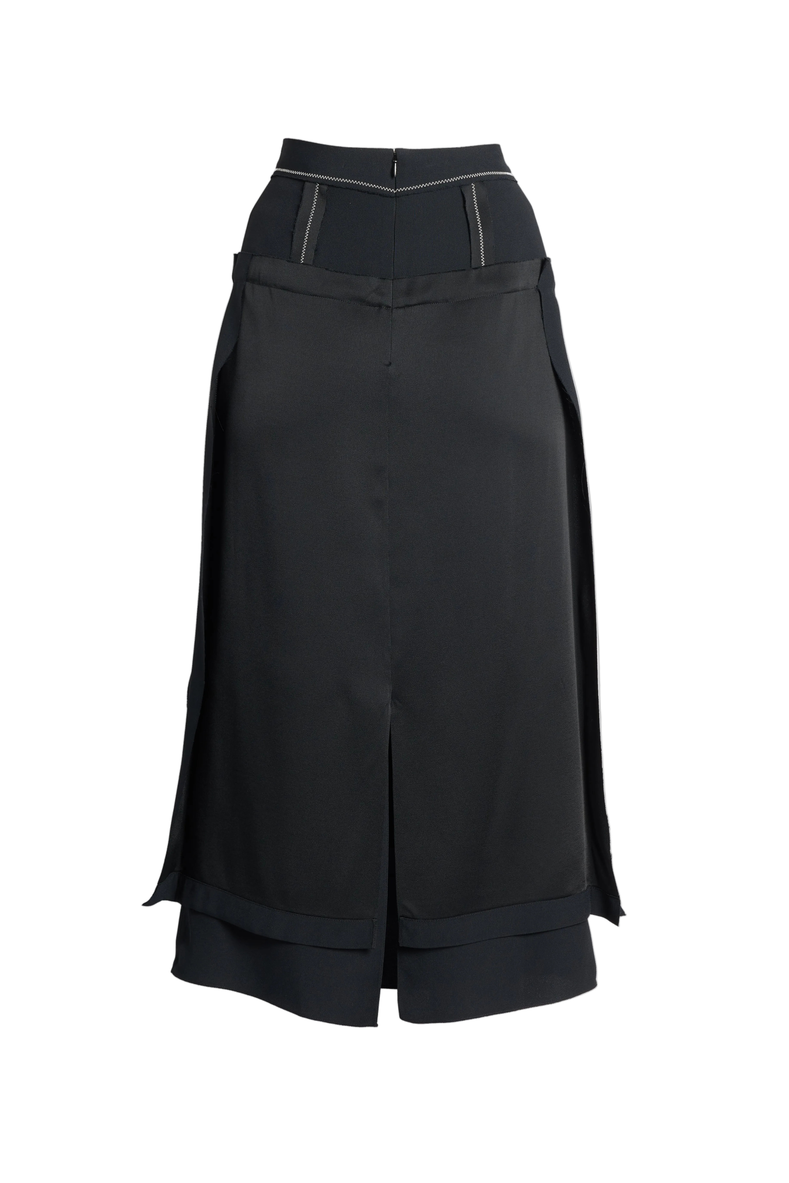 Satin Cady Midi Skirt