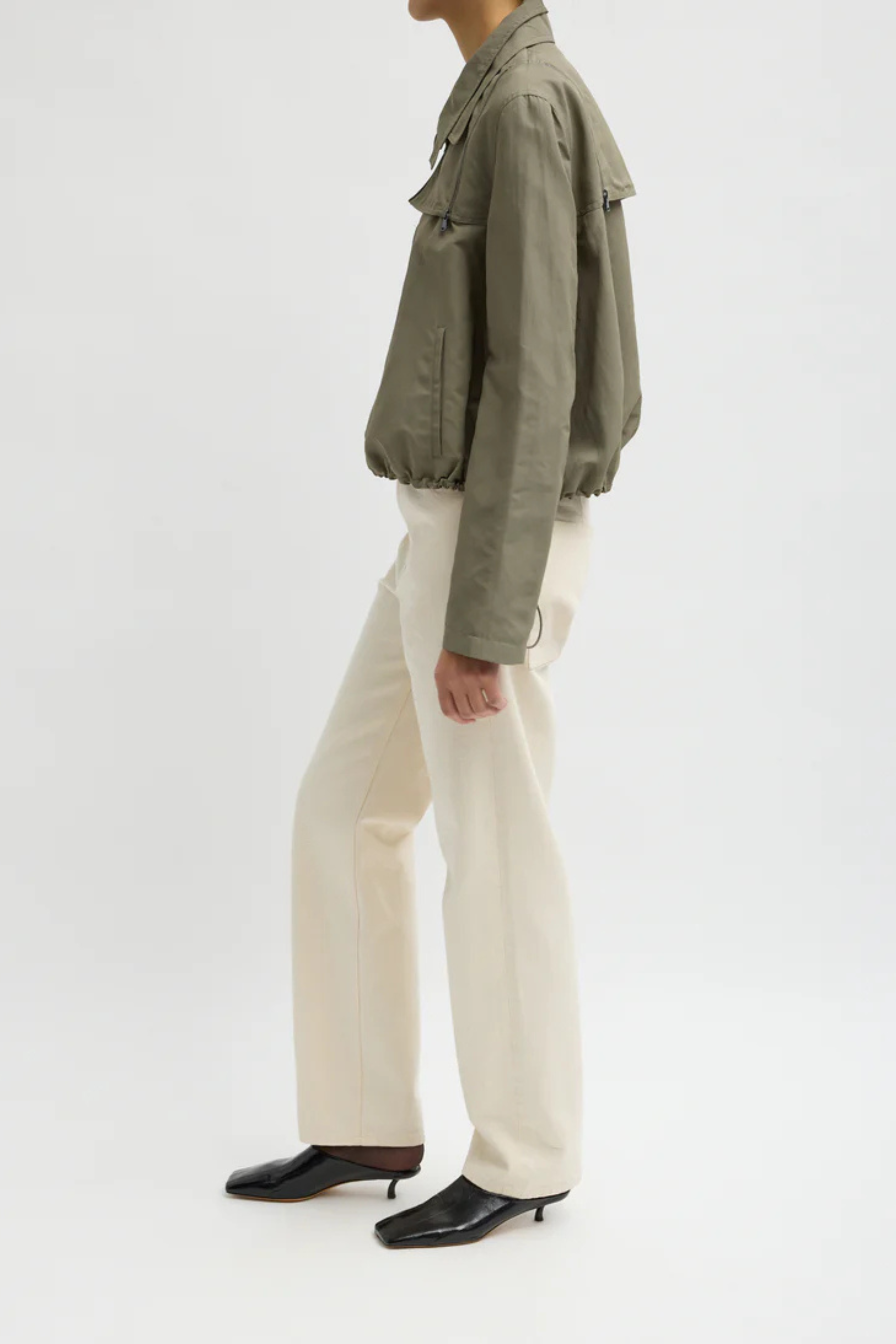 Techy Twill Trapeze Anorak Bomber - Dark Hazelnut