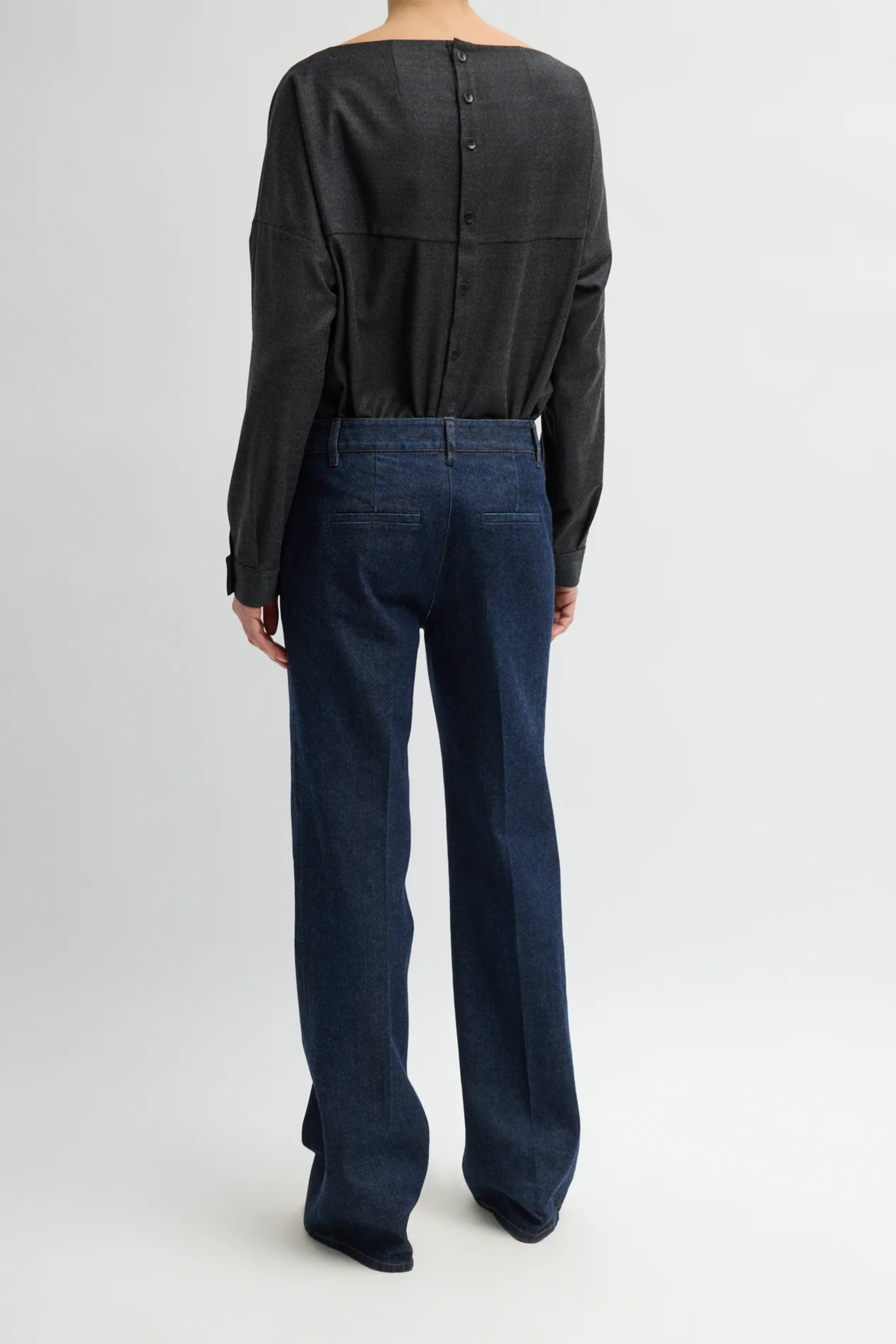 Indigo Denim Pat Trouser Jean - Dark Denim