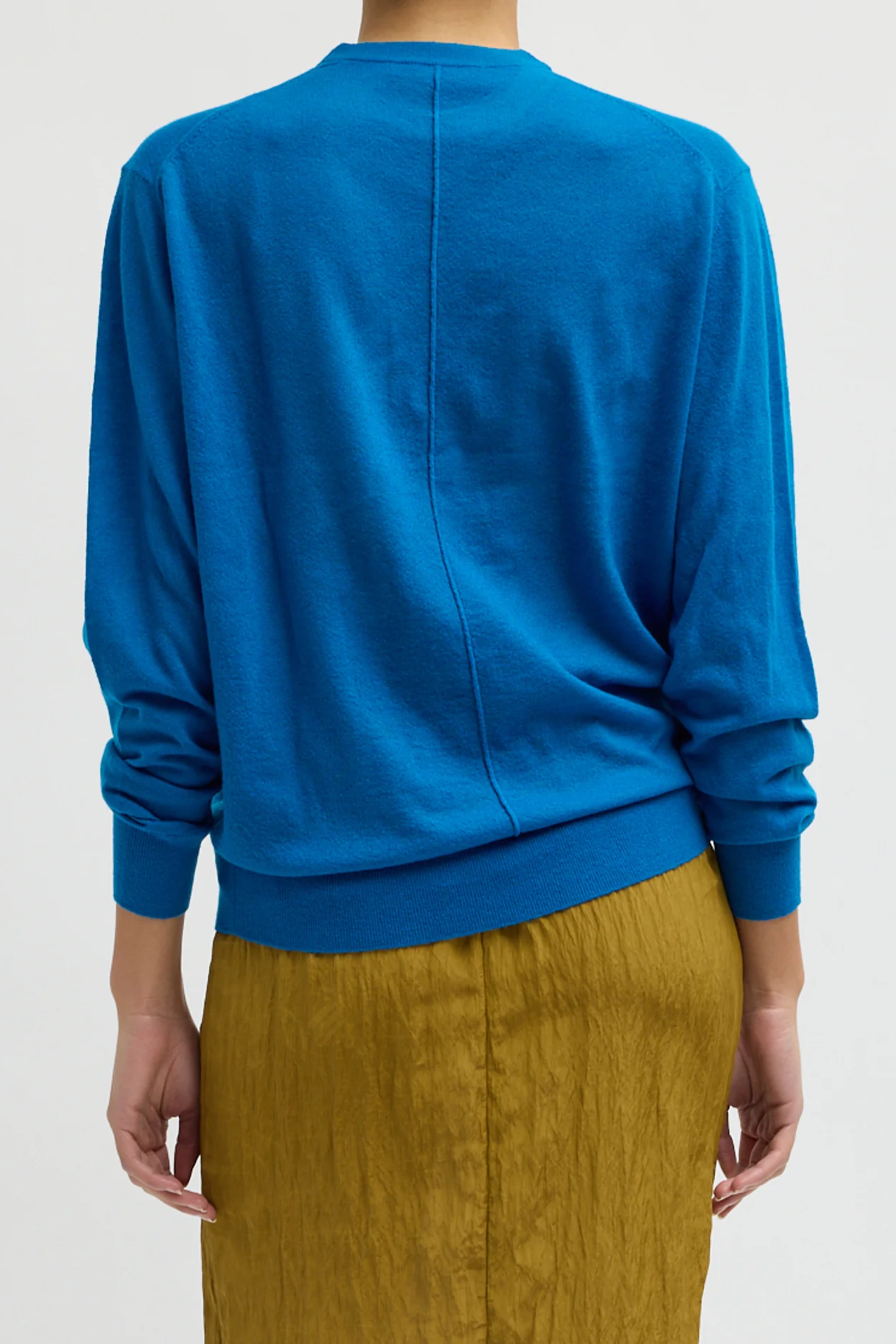 Skinlike Mercerized Wool Crewneck Pullover - Bright Blue